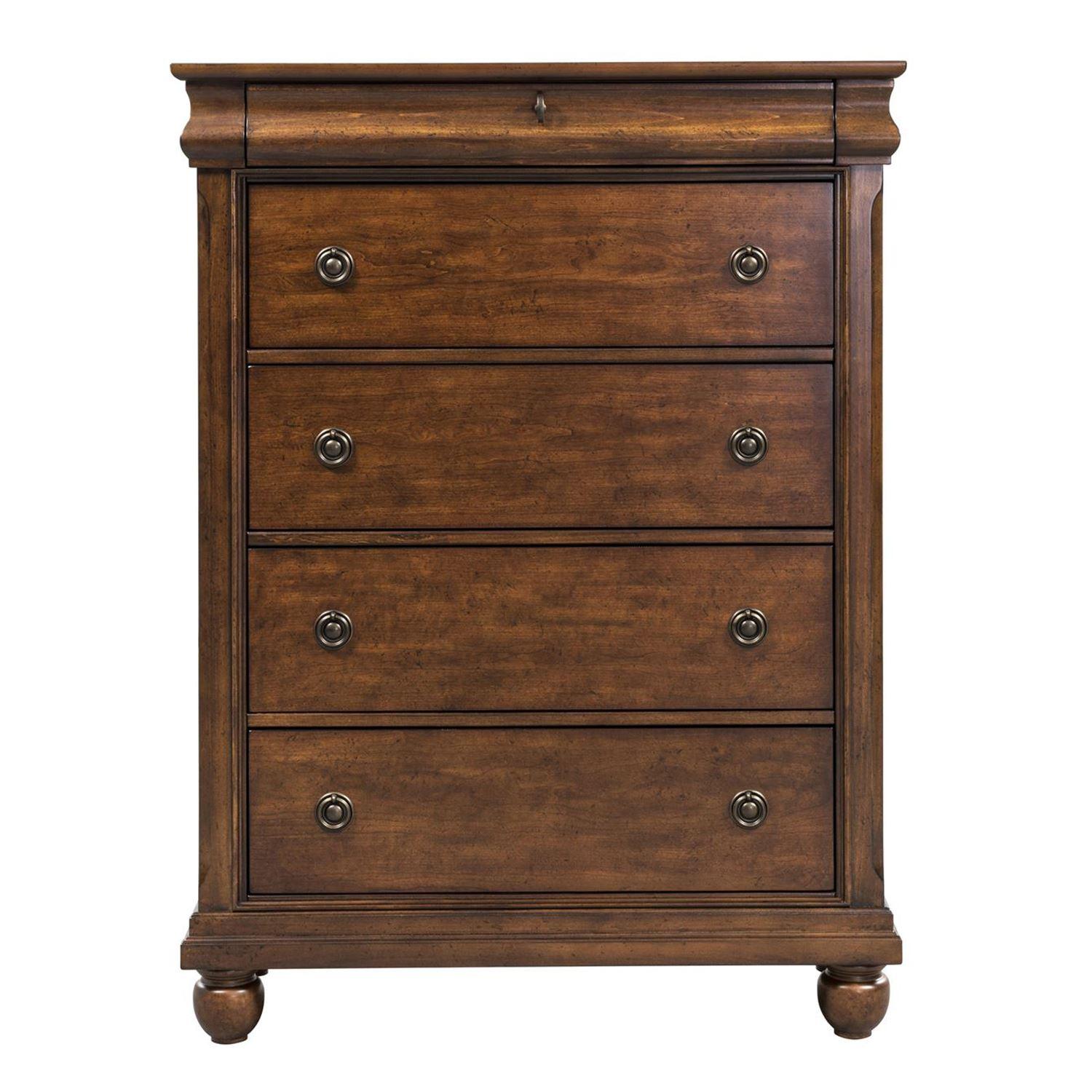 Traditional Bachelor Chest Rustic Traditions  (589-BR) Bachelor Chest 589-BR41 in Brown 