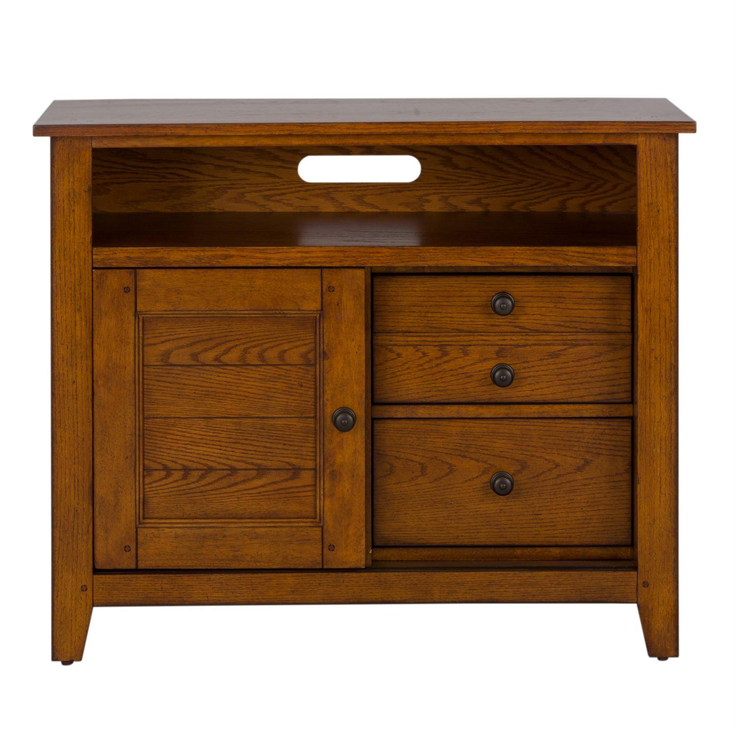 

    
Aged Oak Finish Wood Media Chest Grandpas Cabin (175-YBR) Liberty Furniture
