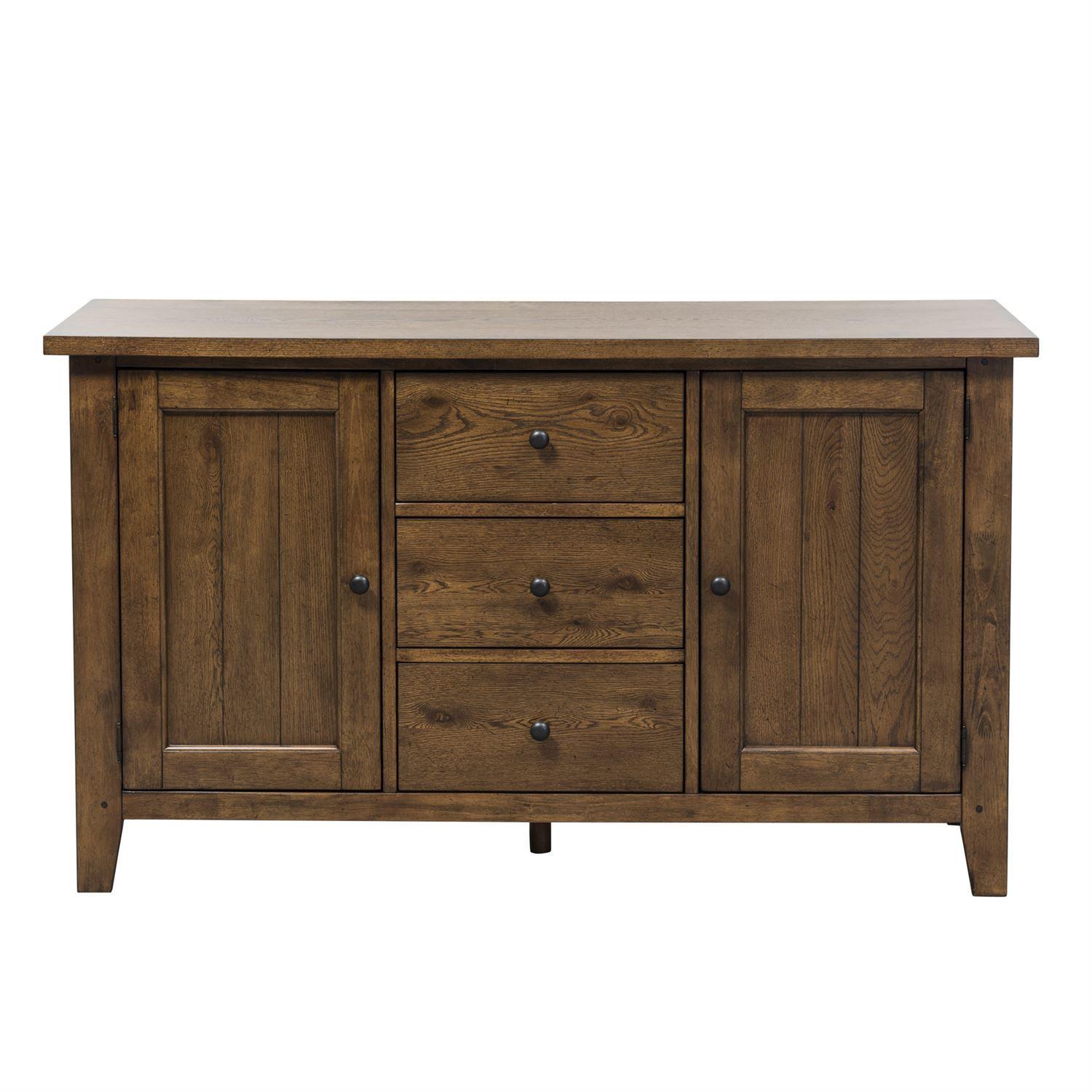 

    
Traditional Rustic Oak Finish Wood Buffet Hearthstone  382-CB6183 Liberty Furniture
