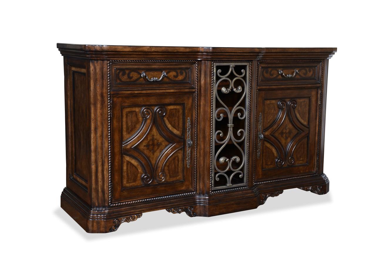 

    
Traditional Dark Oak Carving Wood Buffet by A.R.T. Furniture Valencia
