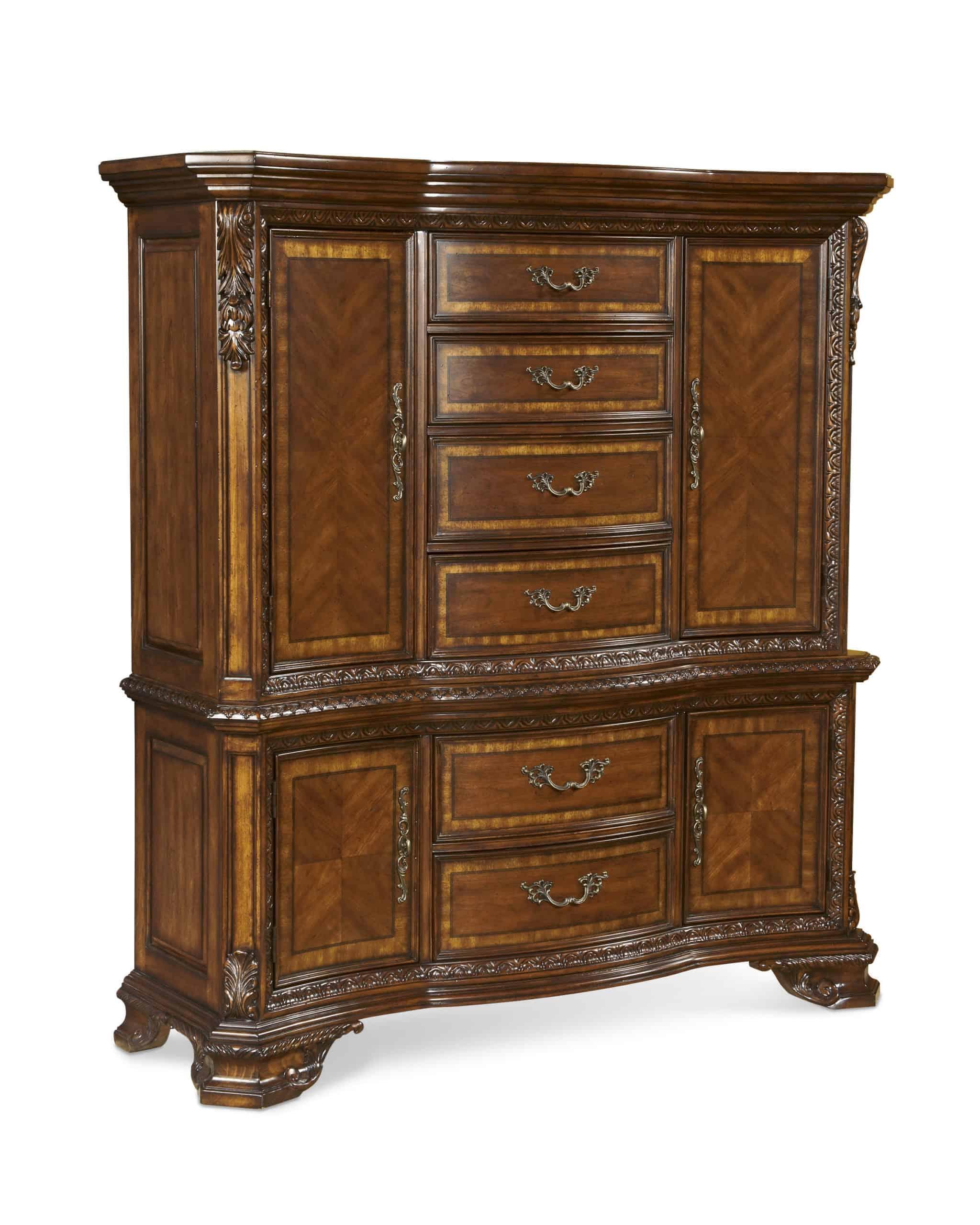 Classic, Traditional Master Chest Old World 143154-2606 in Cherry, Brown Lacquer