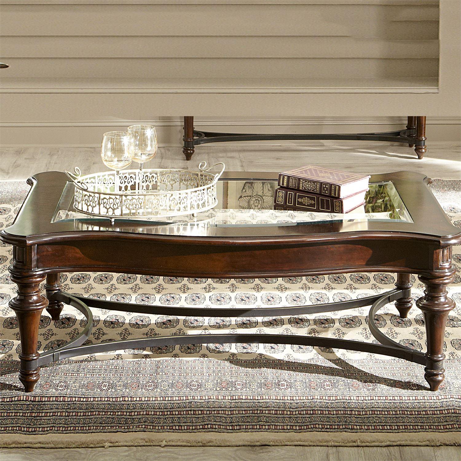 

    
Liberty Furniture Kingston Plantation  (720-OT) Coffee Table Set Coffee Table Set Brown 720-OT-3PCS
