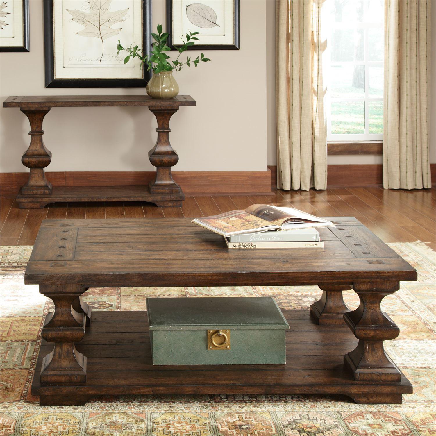 

    
Kona Brown Finish Coffee Table Set 3Pcs Traditional Sedona (231-OT) Liberty Furniture
