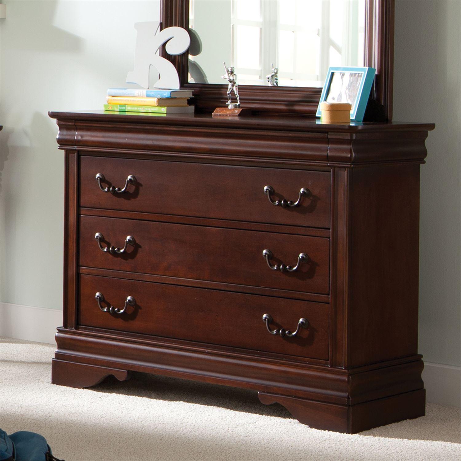 

    
Traditional Brown Wood Combo Dresser Carriage Court (709-YBR) Liberty Furniture

