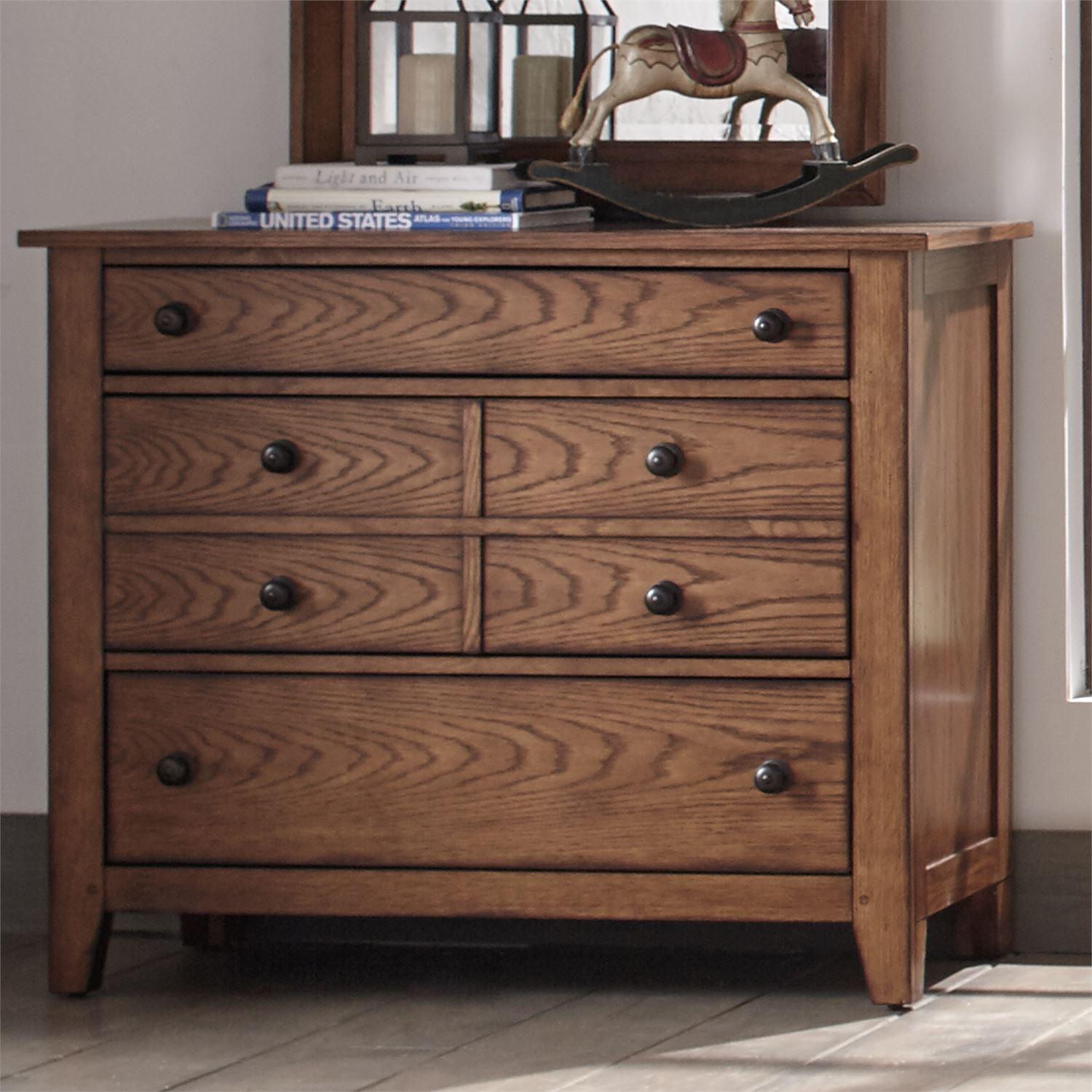 

    
Aged Oak Finish Wood Combo Dresser Grandpas Cabin (175-YBR) Liberty Furniture
