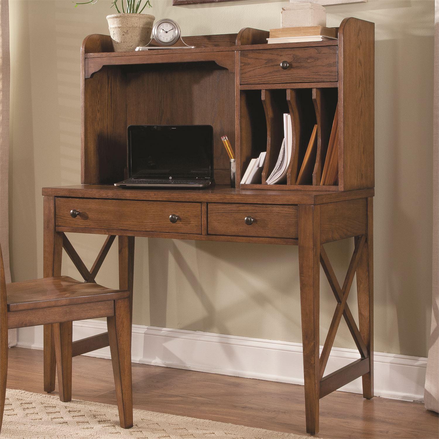 

    
Traditional Brown Wood Credenza Desk Hearthstone  382-HO-DSK Liberty Furniture
