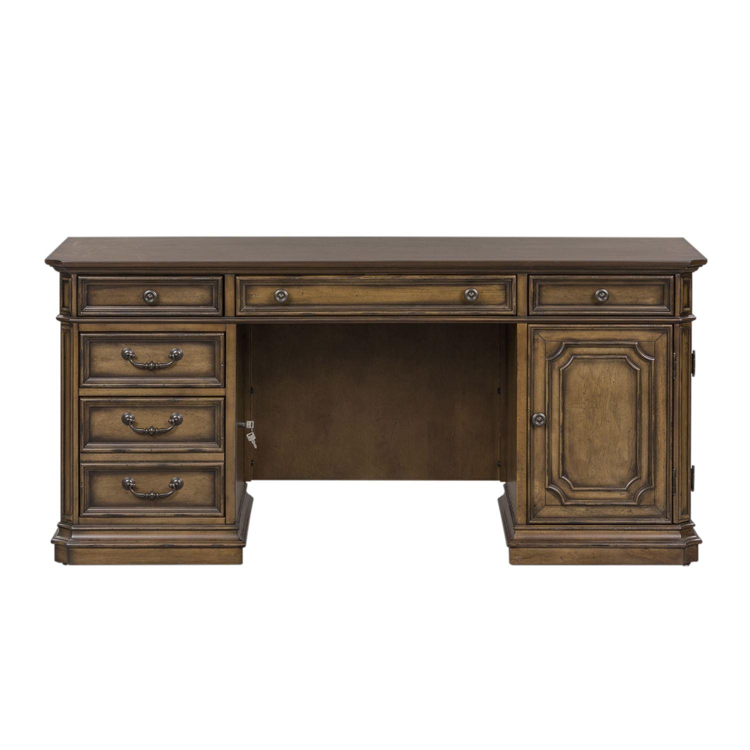 

    
Antique Toffee Finish Wood Credenza Desk Amelia (487-HOJ) Liberty Furniture
