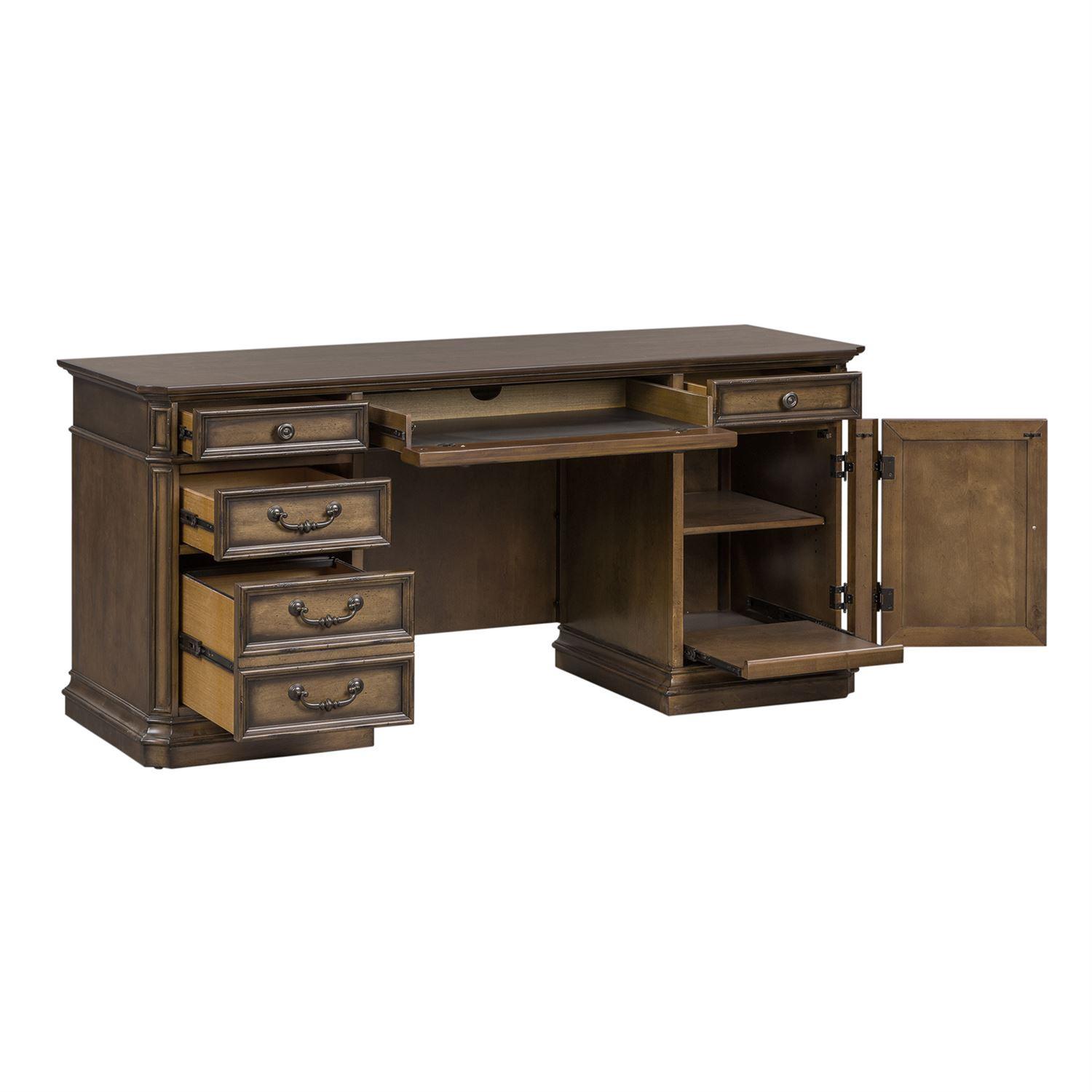 

                    
Liberty Furniture Amelia  (487-HOJ) Credenza Desk Credenza Desk Brown  Purchase 
