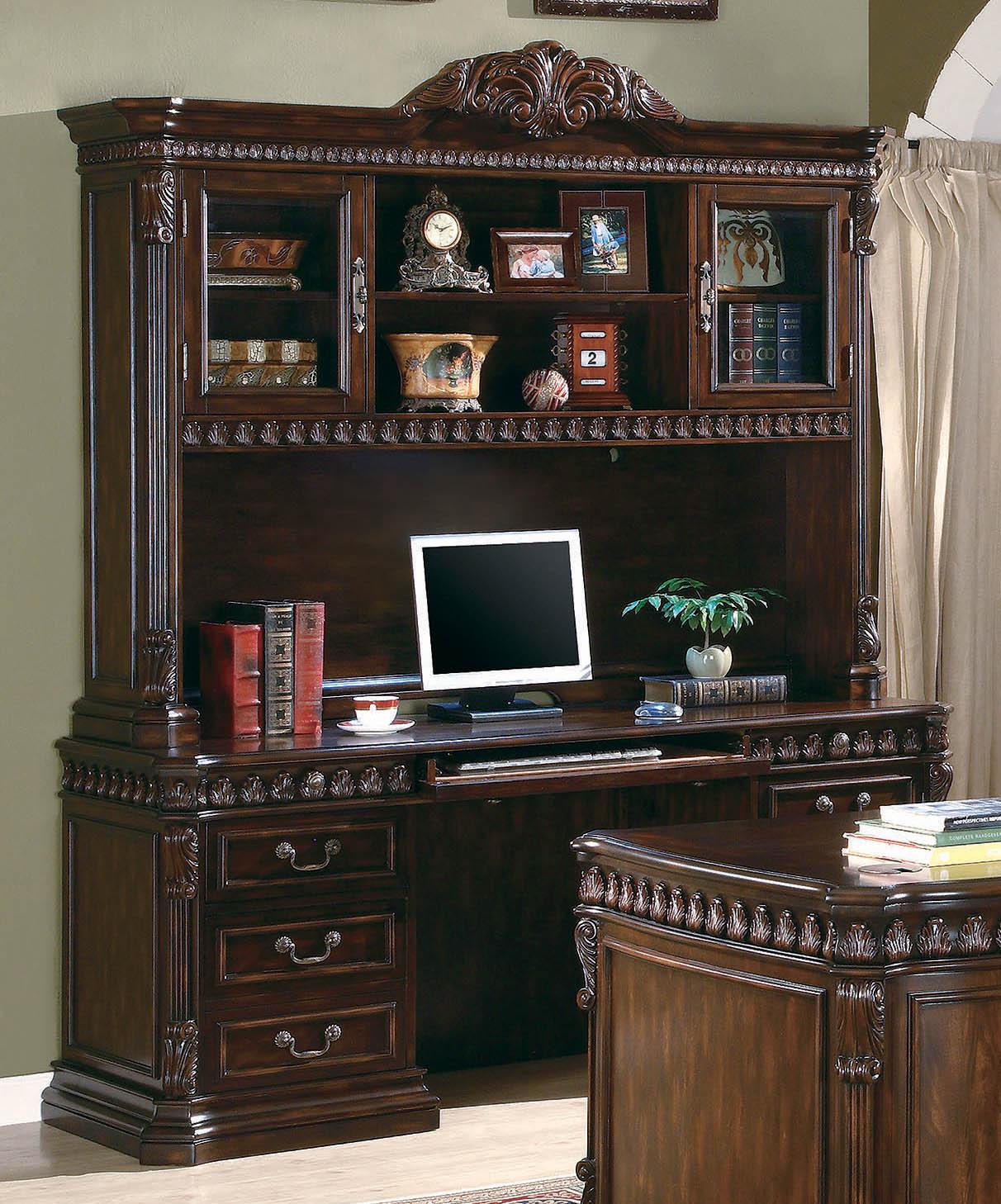 

    
Traditional Brown Wood Credenza desk Tucker by Coaster
