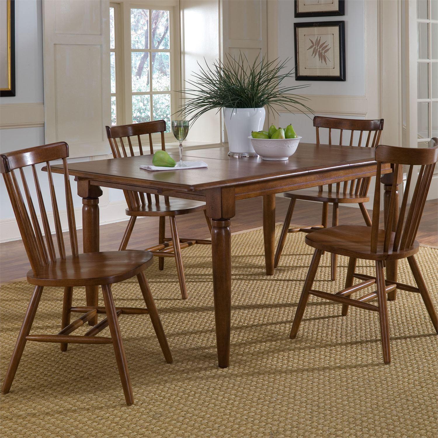 Traditional Dining Room Set Creations II  (38-CD) Dining Room Set 38-CD-5BLS in Brown 