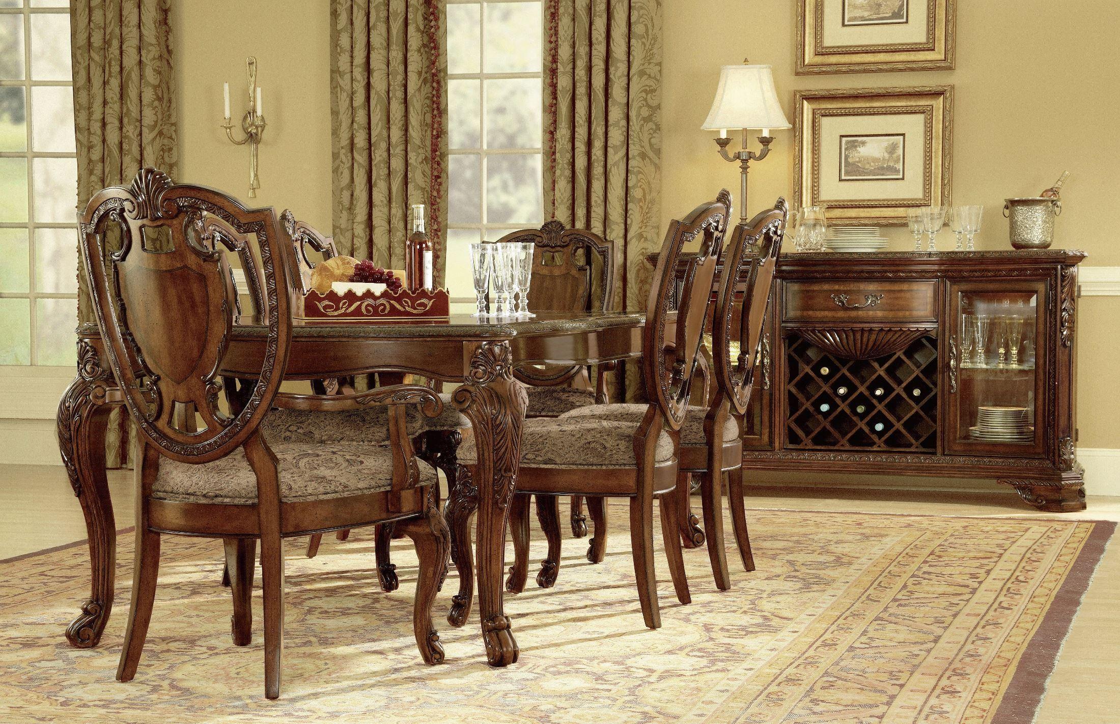 

    
Traditional Cherry Finish Formal Dining Room Set 5 Pcs Old World A.R.T.
