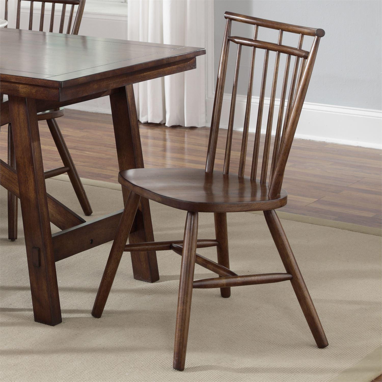 

    
Traditional Brown Wood Dining Side Chair 38-C4000S Liberty Furniture
