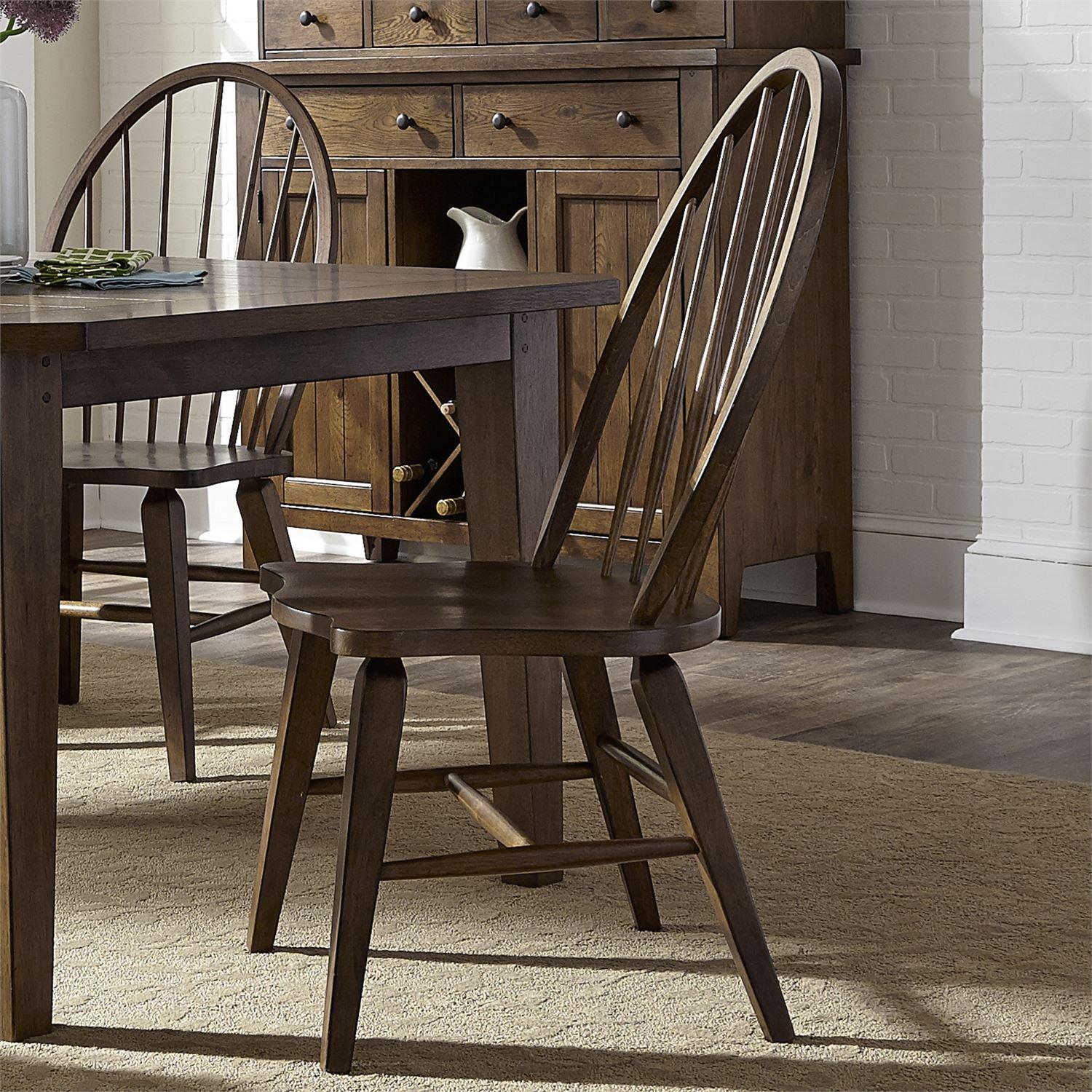 

    
Traditional Brown Wood Dining Side Chair Hearthstone (382-DR) Liberty Furniture
