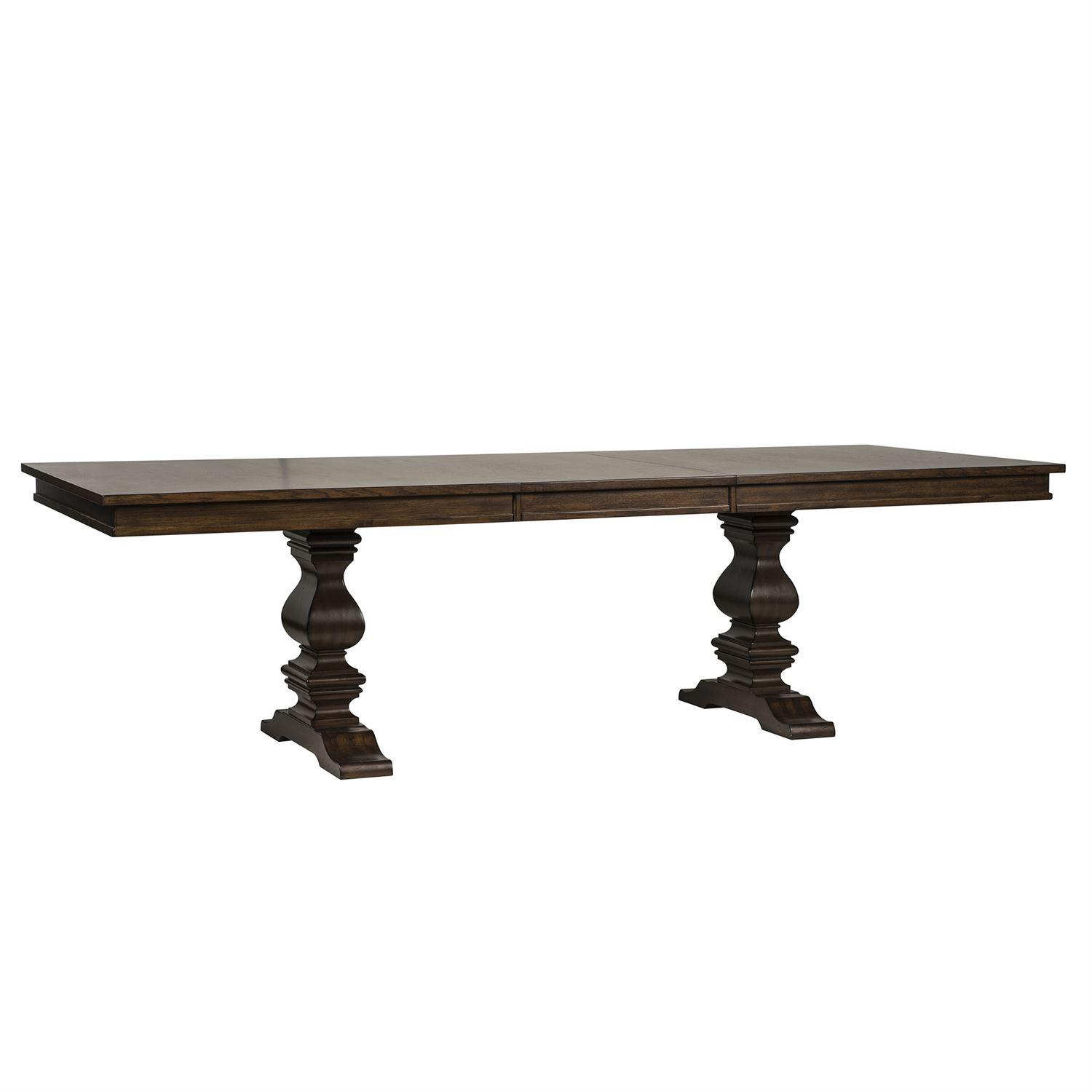 Antique Brownstone Finish Wood Dining Table 242-DR-TRS Liberty ...