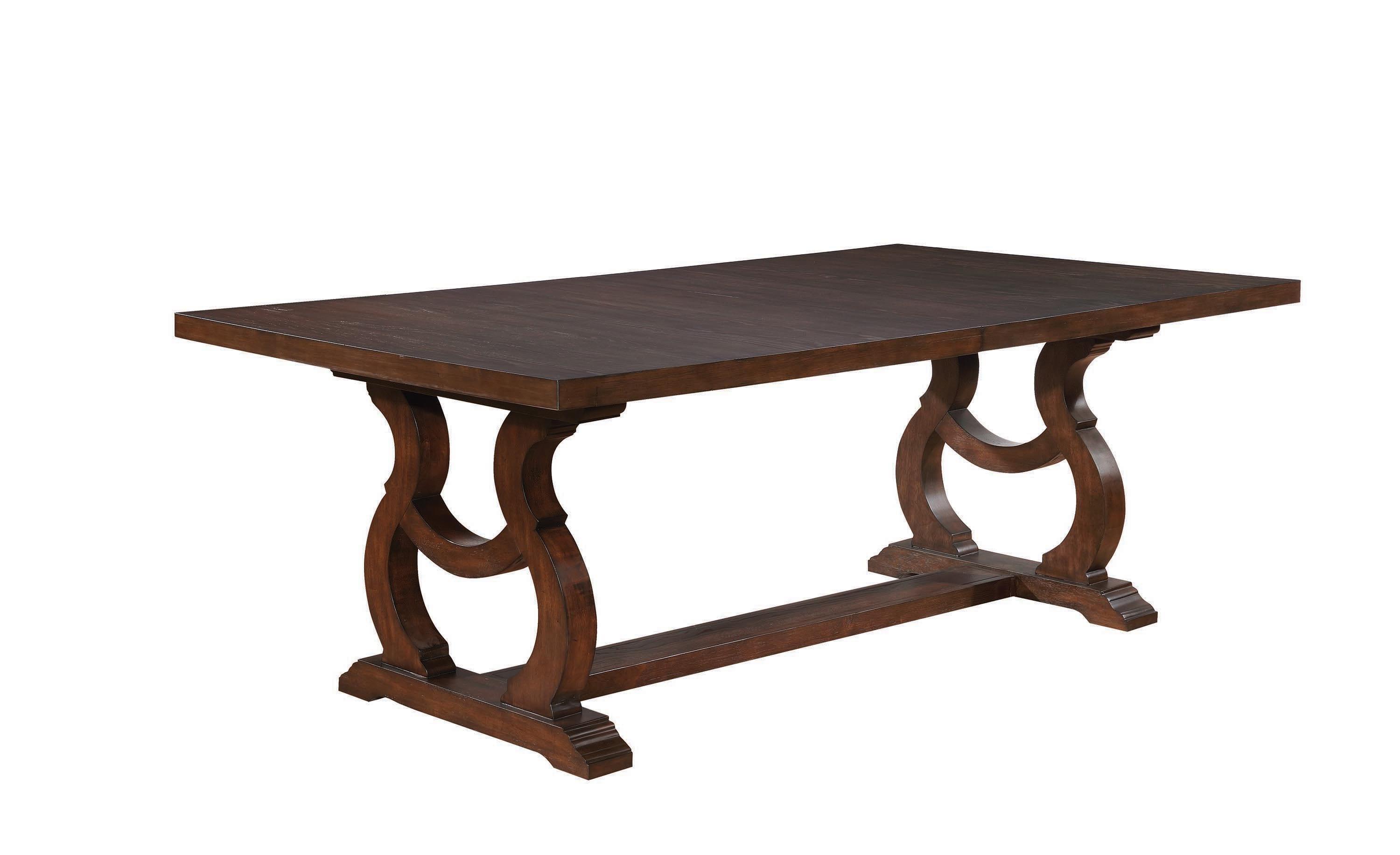 Traditional Dining Table Glen Cove 107981 in Brown 