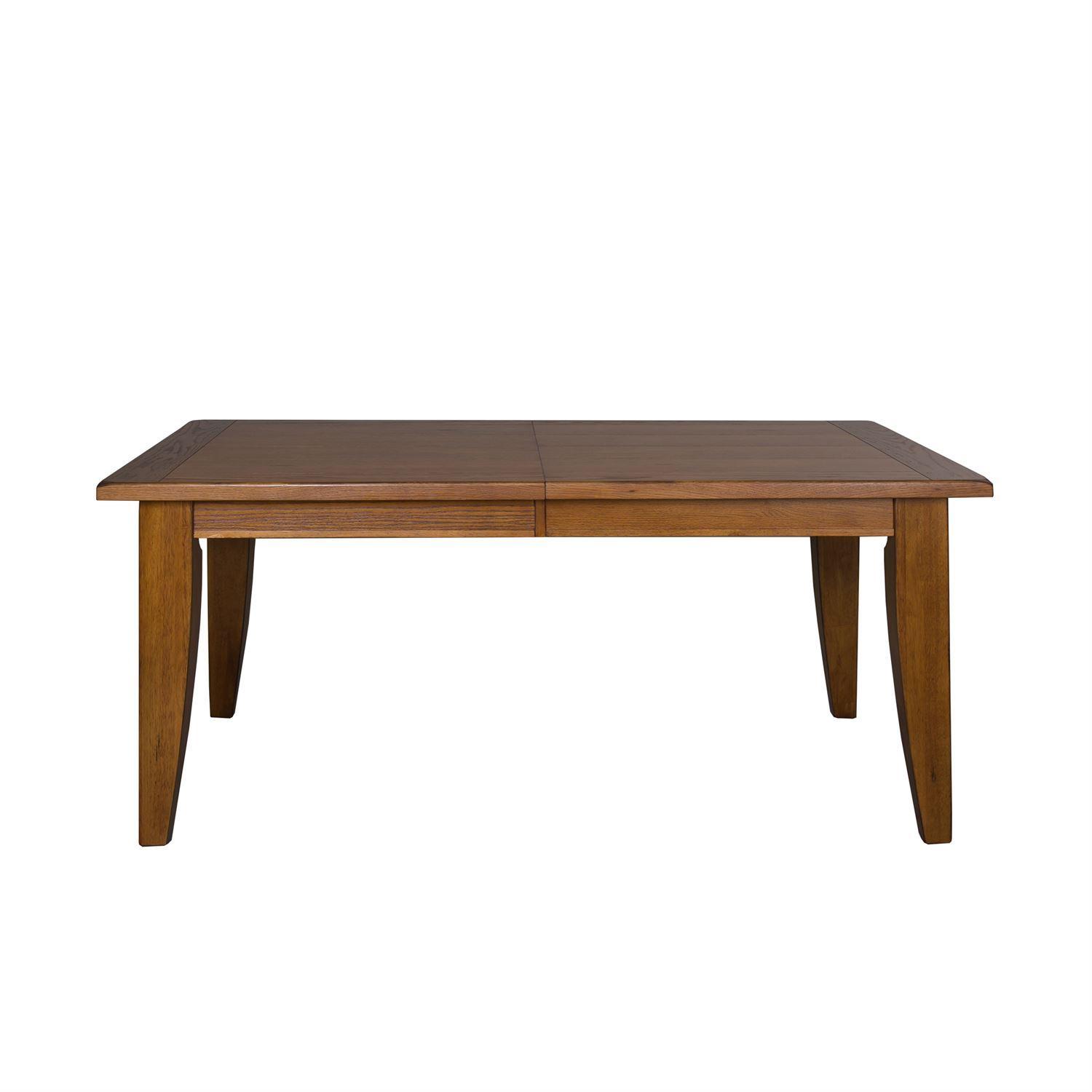 Traditional Rectangle dining table Treasures  (17-DR) Dining Table 17-T4408 in Oak, Brown Lacquer