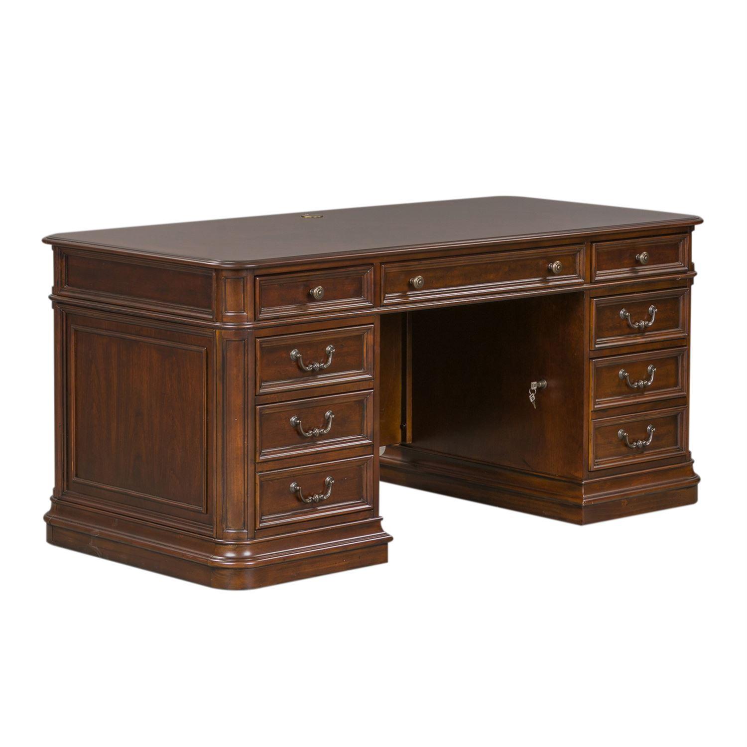 

    
Liberty Furniture Brayton Manor  (273-HOJ) Executive Desk Executive Desk Brown 273-HOJ-5JES
