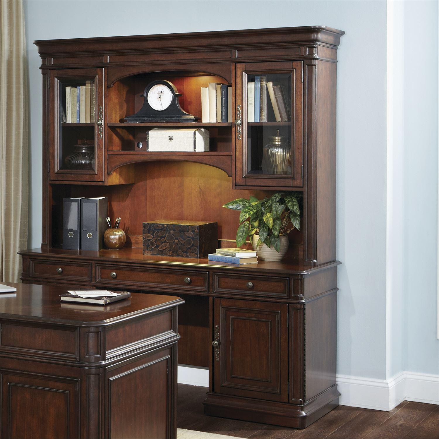 

    
Cognac Finish Wood Executive Desk 273-HOJ-JEC Liberty Furniture

