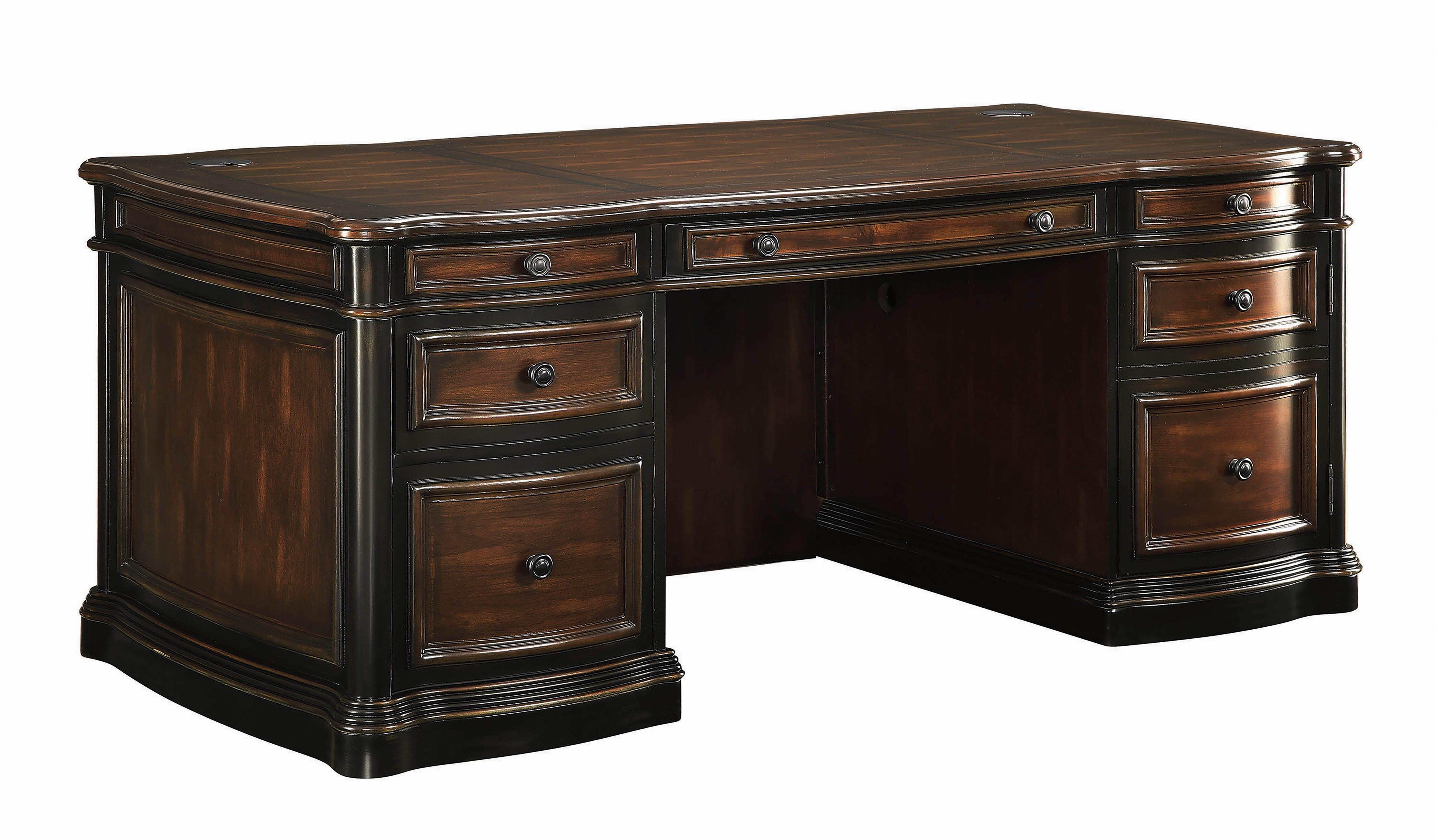

    
Traditional Brown Wood Executive desk Gorman by Coaster

