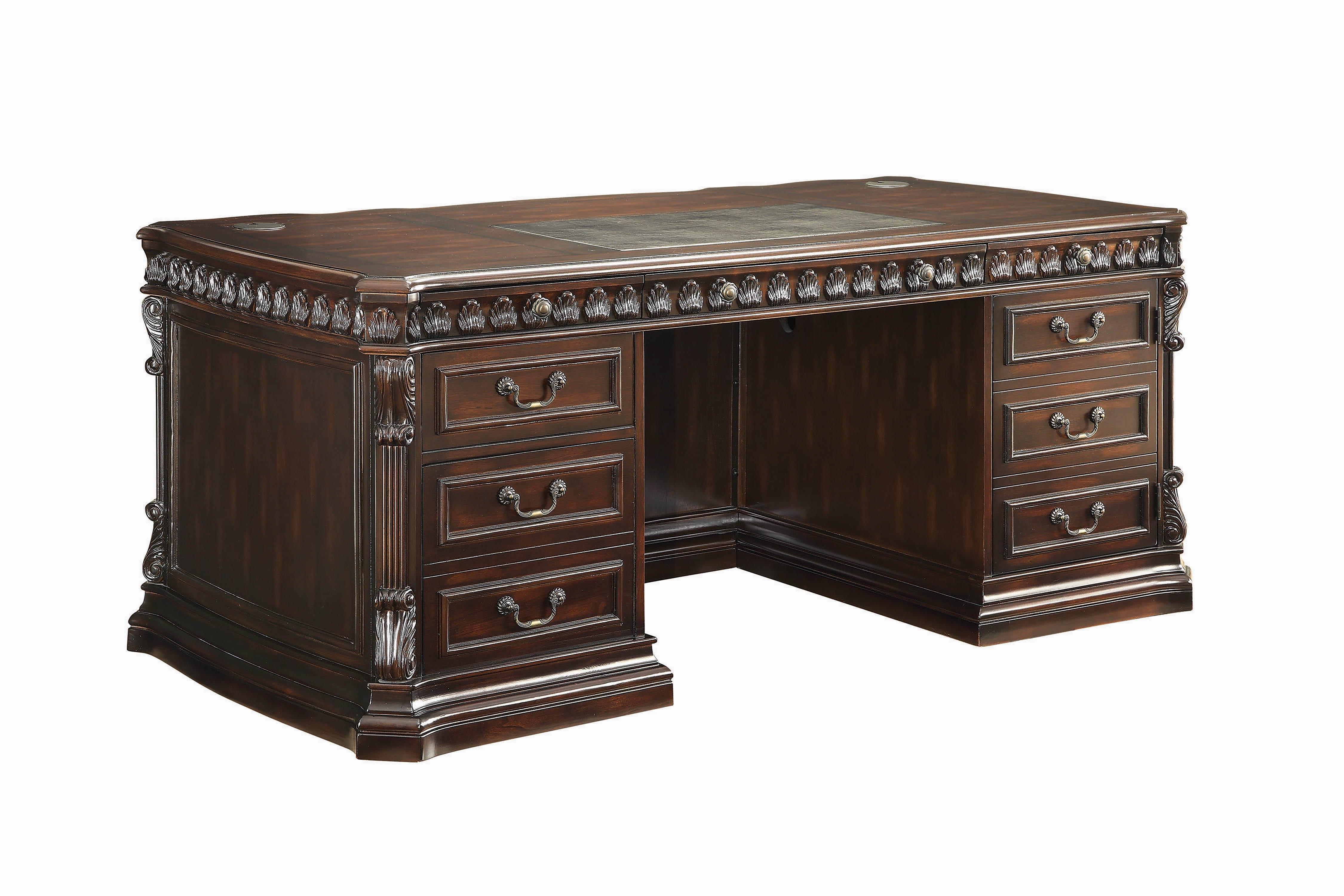 Traditional Executive Desk Tucker 800800 in Brown 