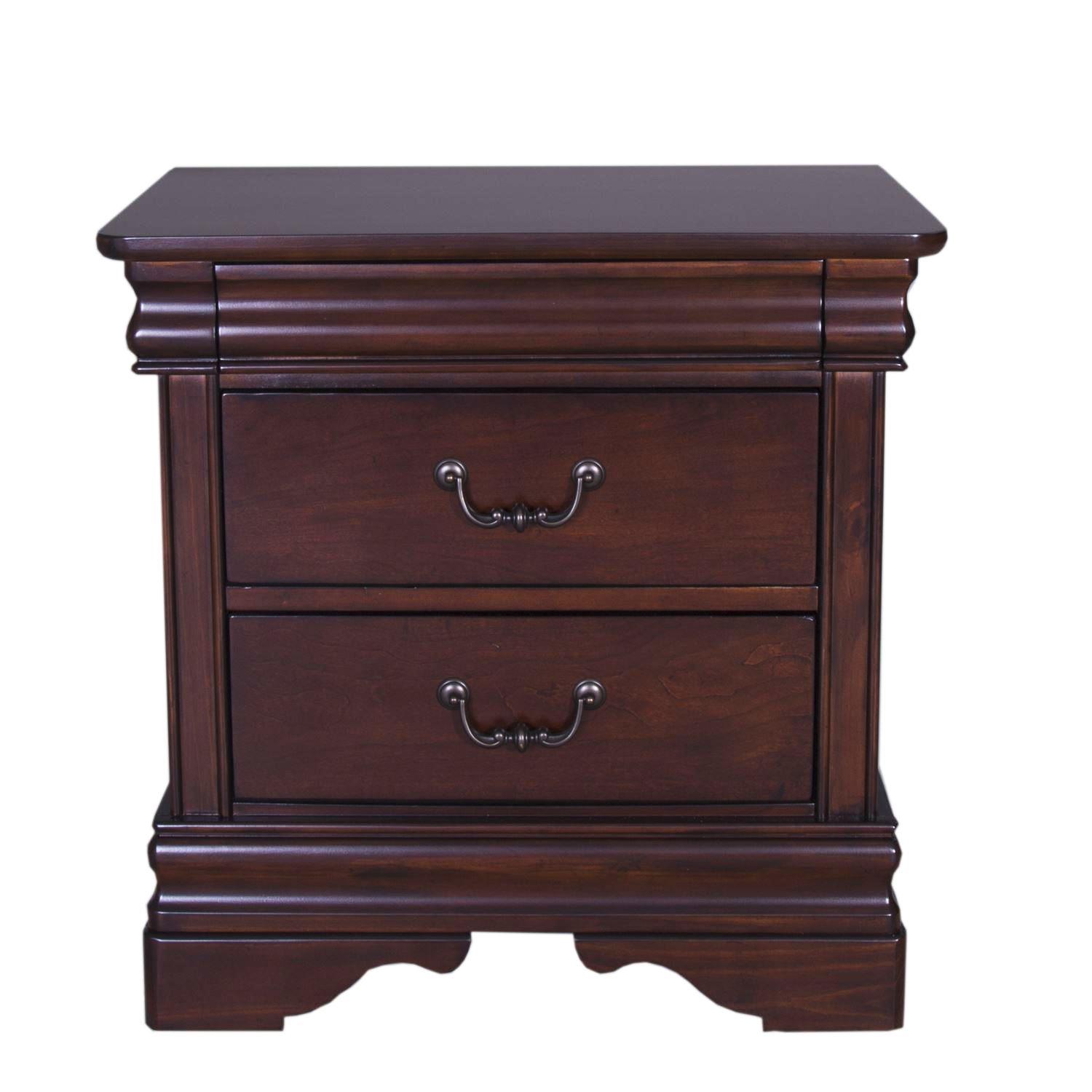 

    
Traditional Brown Wood Nightstand Carriage Court (709-BR) Liberty Furniture
