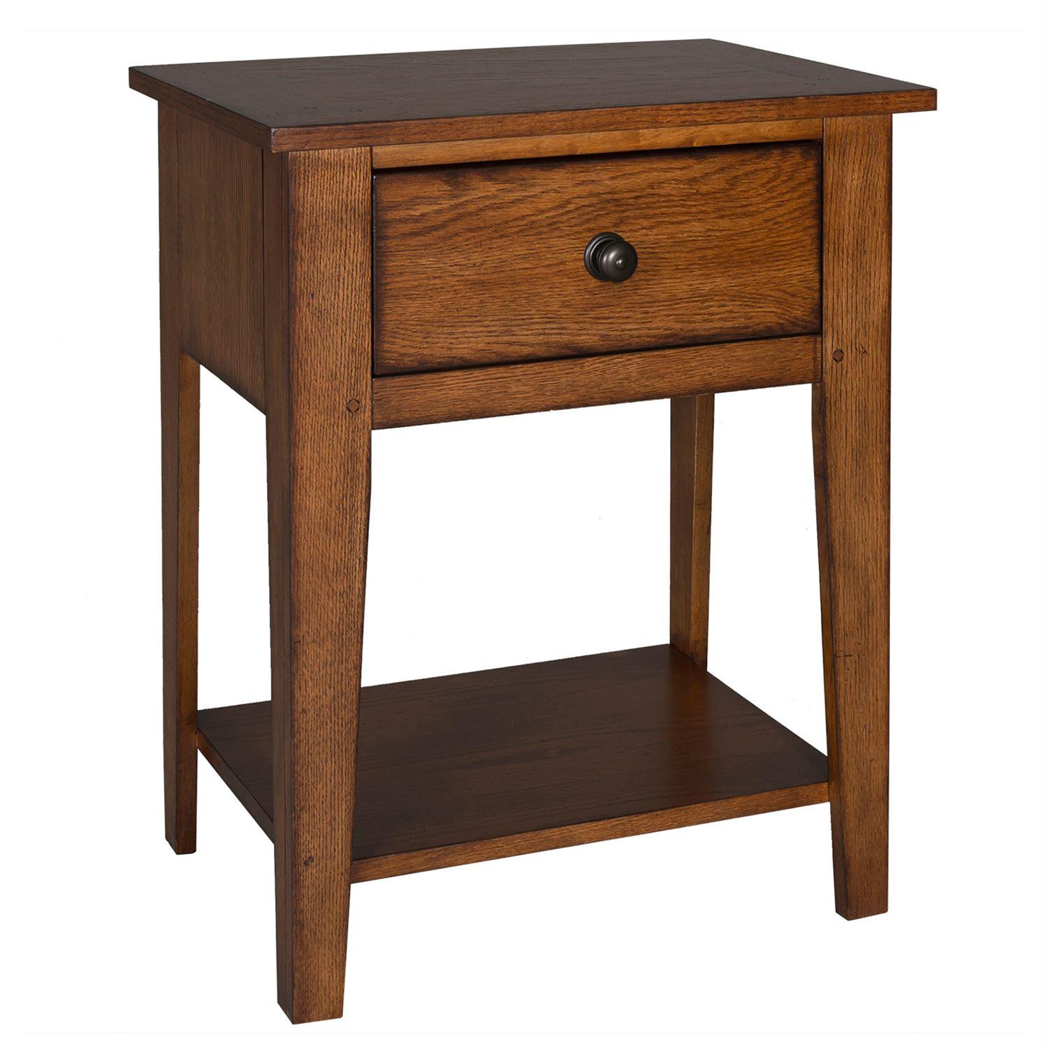 

    
Liberty Furniture Grandpas Cabin  (175-YBR) Nightstand Nightstand Oak/Brown 175-BR60
