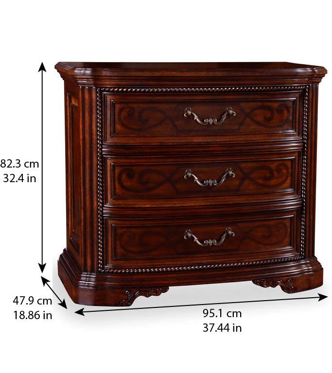 

    
Traditional Dark Oak Wood Nightstand by A.R.T. Furniture Valencia
