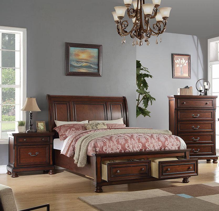 

    
Poundex Furniture F9290 Storage Bed Brown/Cherry F9290Q
