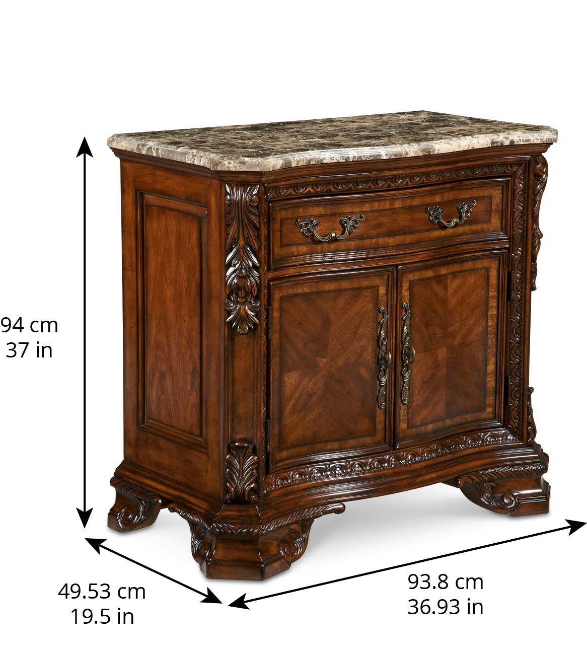

    
Brown & Cherry Wood Nightstand by A.R.T. Furniture Old World
