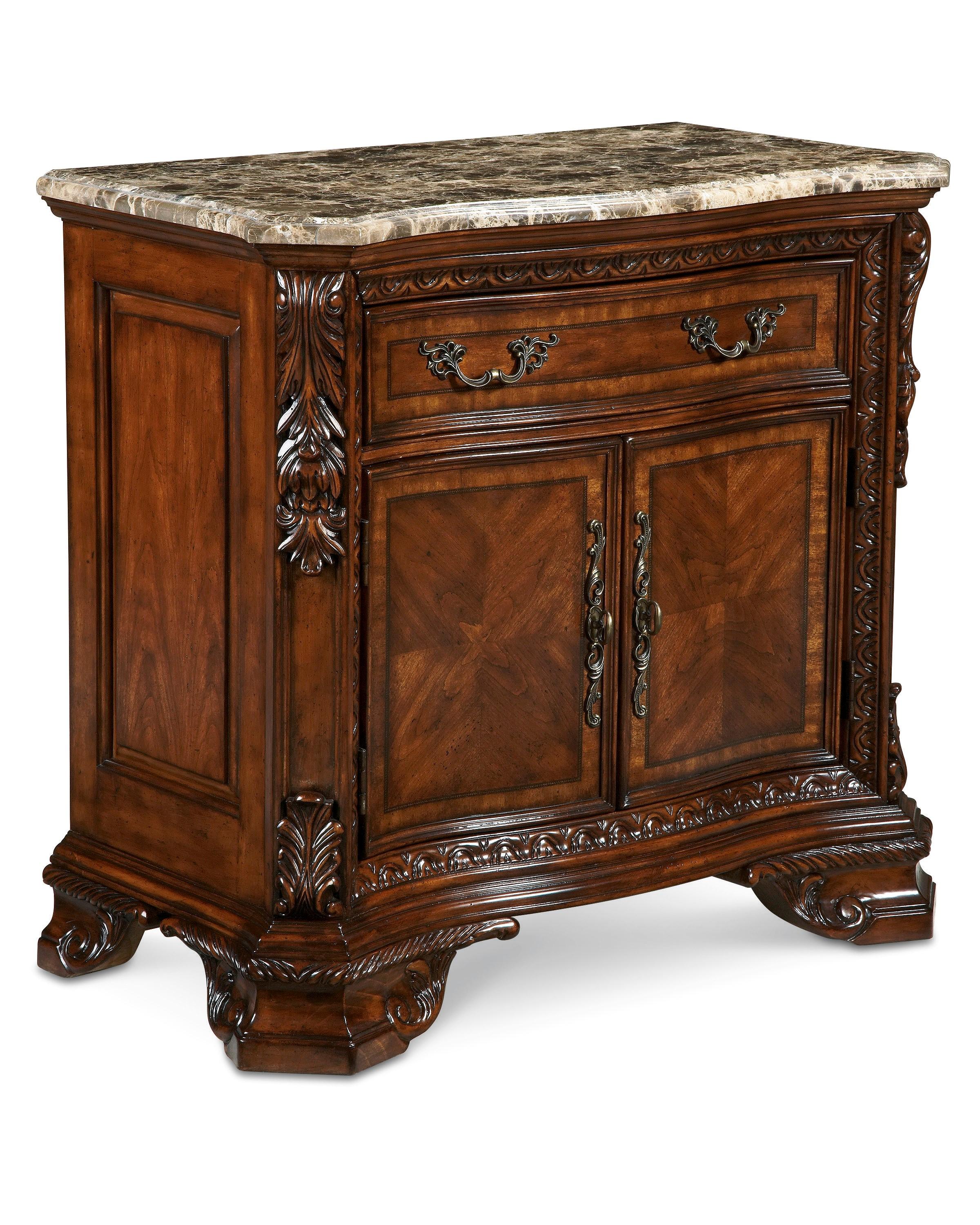 Classic, Traditional Nightstand Old World 143142-2606 in Cherry, Brown 