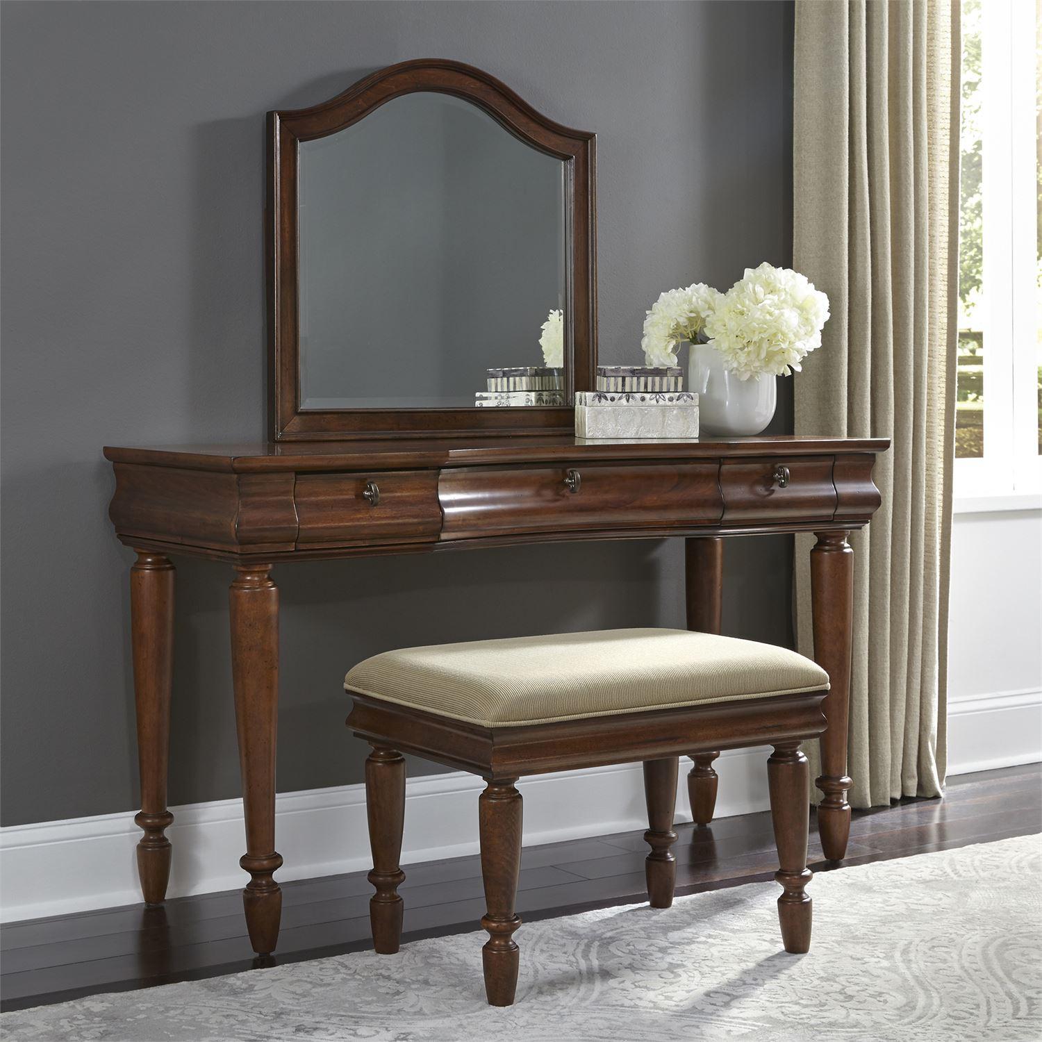 

    
Cherry Finish Wood Vanity 3 PCS Rustic Traditions (589-BR) Liberty Furniture
