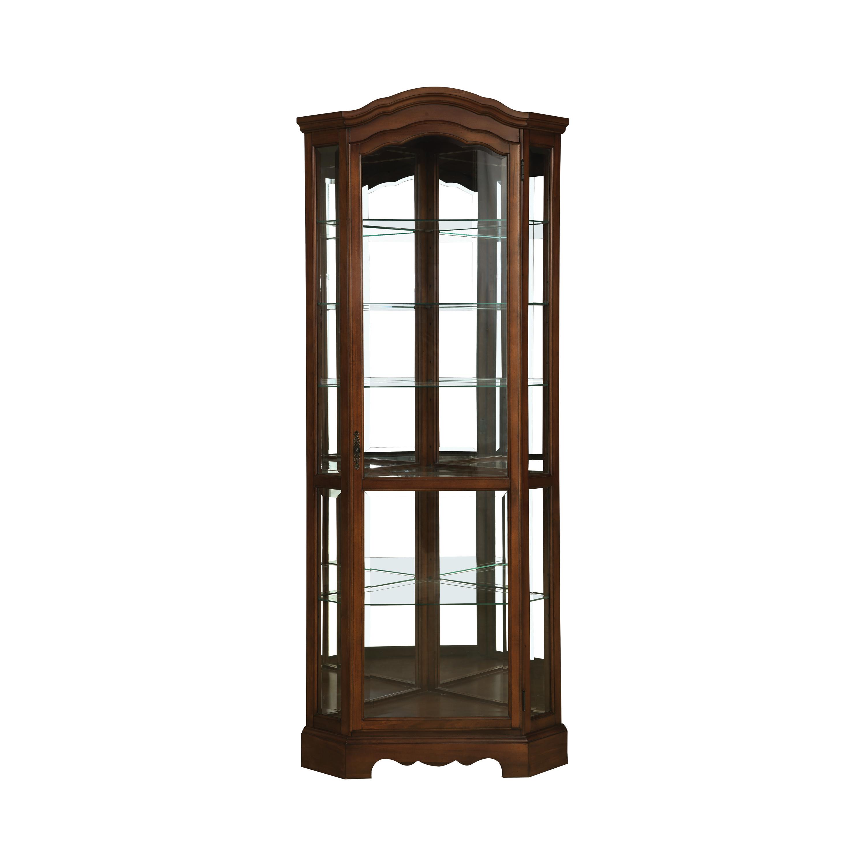 Traditional Curio Cabinet 950175 950175 in Brown 