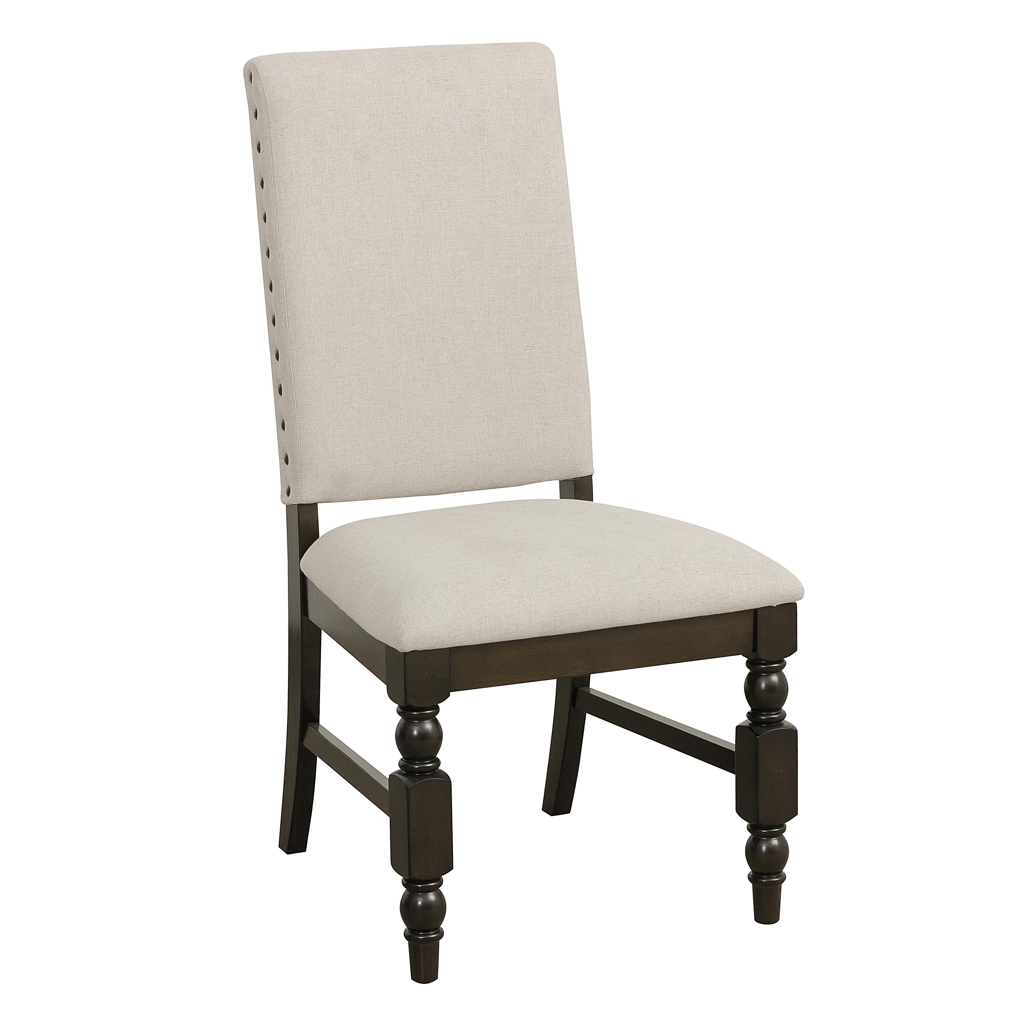 Traditional Side Chair Set 5167FS Yates 5167FS in Dark Oak Linen