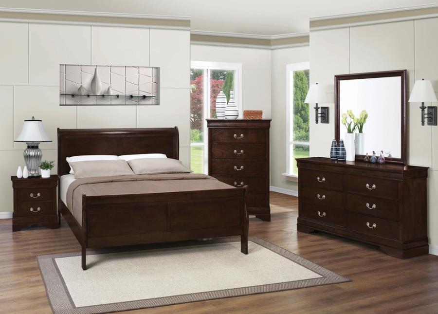 Traditional Bedroom Set 202411F-3PC Louis Philippe 202411F-3PC in Cappuccino 