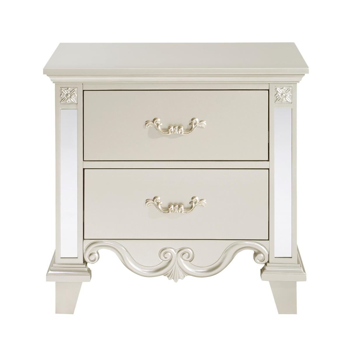 

    
Traditional Champagne Solid Wood Nightstand Homelegance 1429-4 Ever
