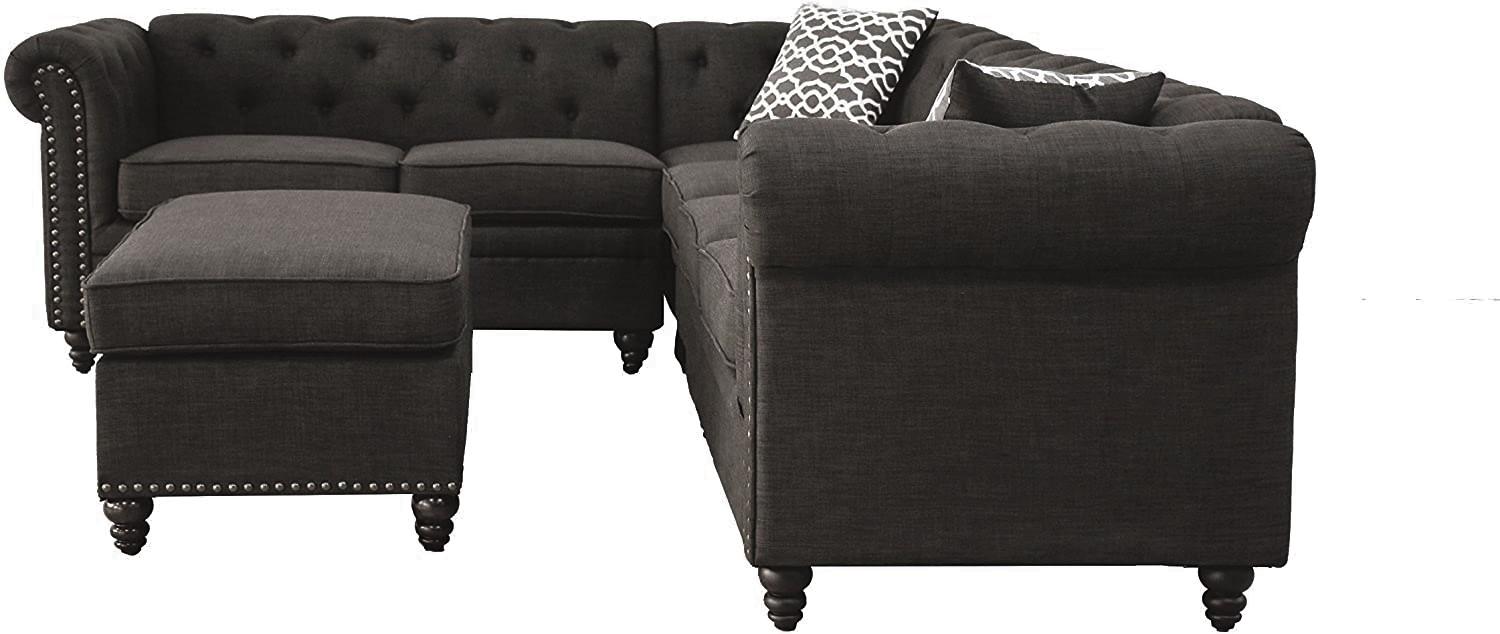 

    
Acme Furniture Aurelia II Sectional Sofa Charcoal 52375-4pcs
