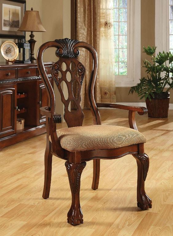 Furniture of America CM3222AC-2PK Georgetown Dining Arm Chair