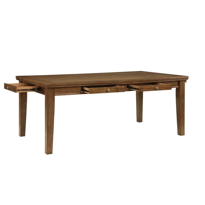 

    
Traditional Cherry Wood Dining Table Homelegance Tigard 5761-78
