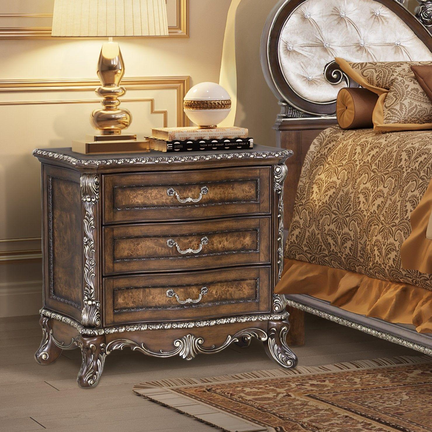 

    
Traditional Cherry Wood Nightstand Acme Devany BD03063-N
