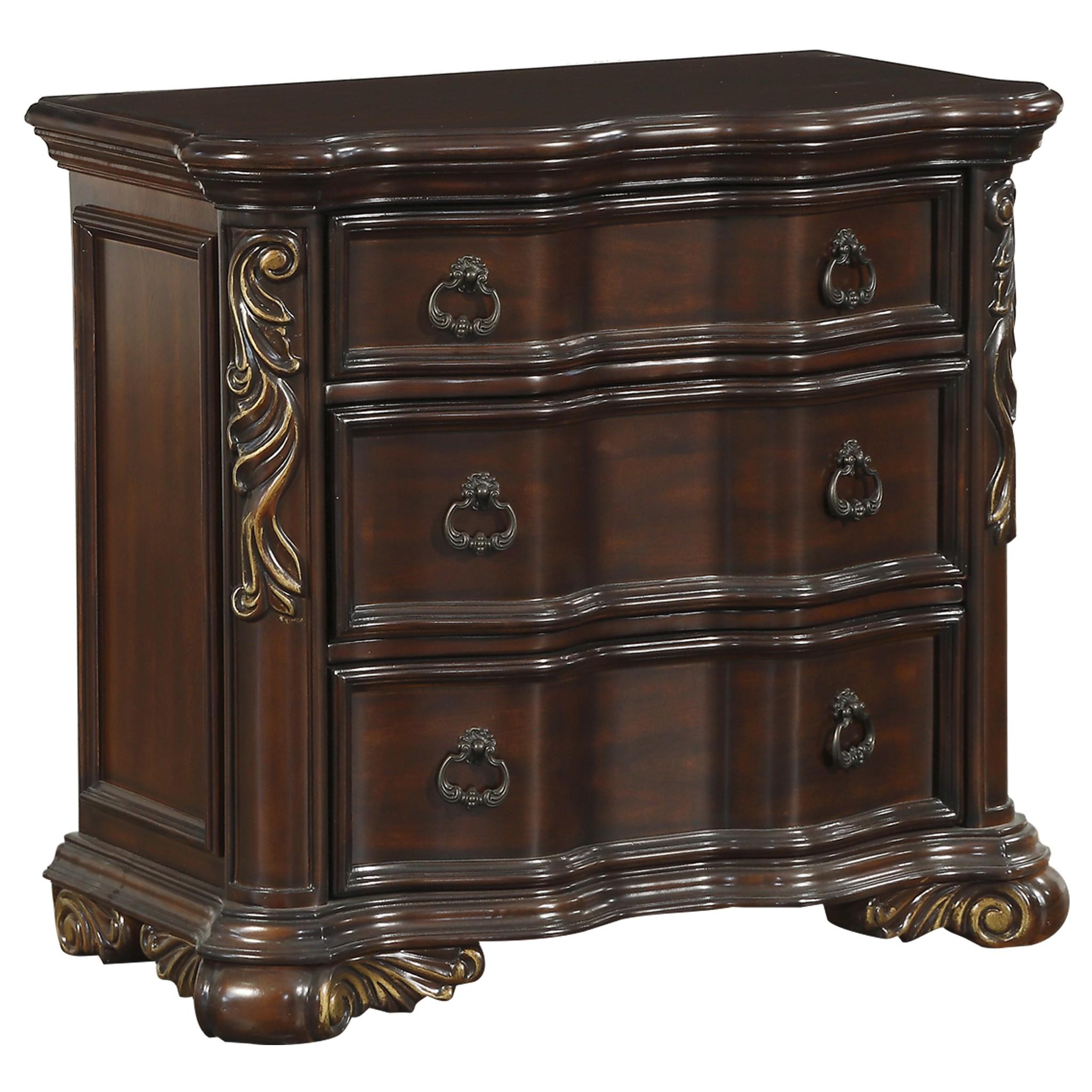 Traditional Nightstand 1603-4 Royal Highlands 1603-4 in Cherry 