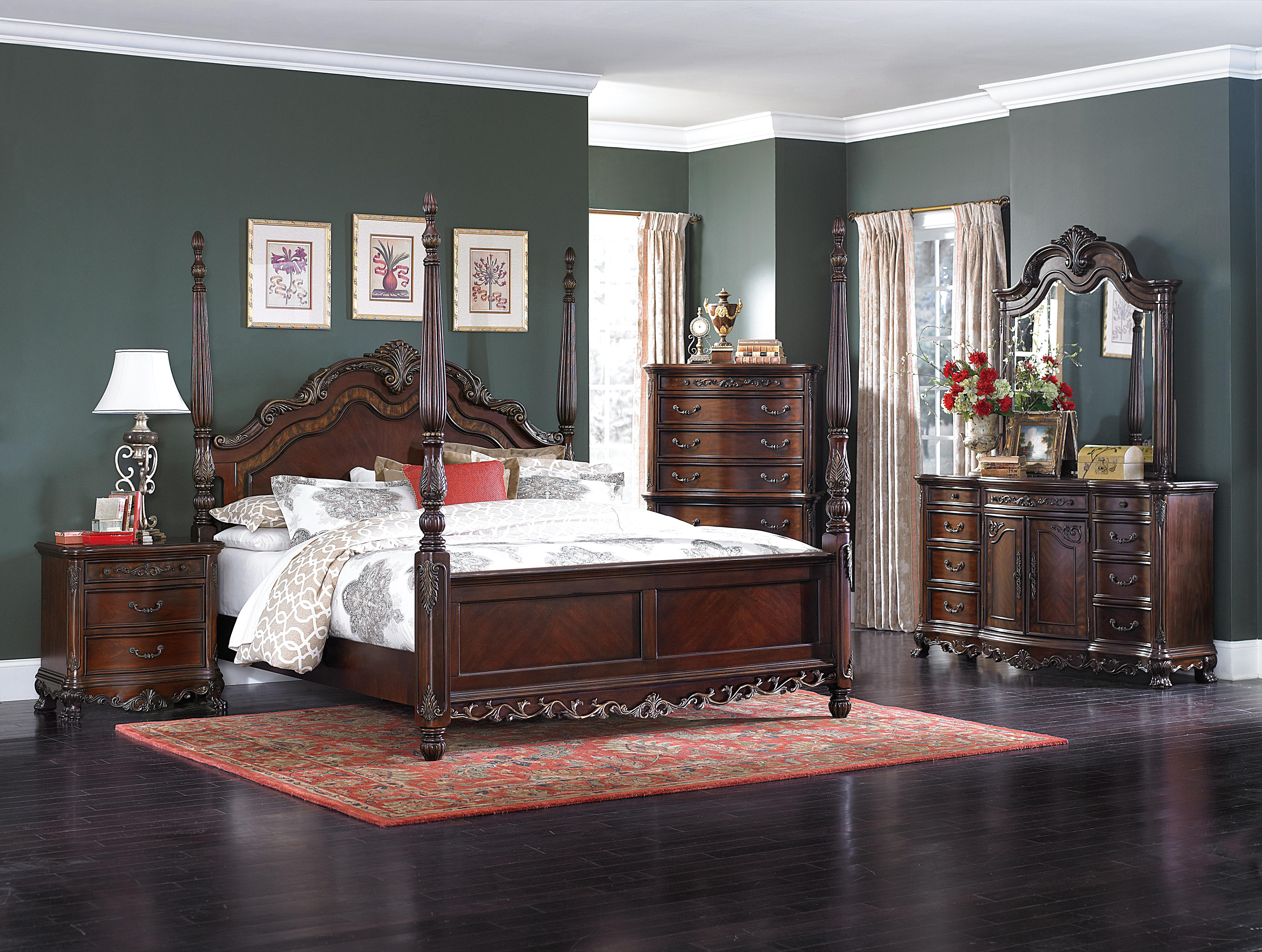 

    
Traditional Cherry Wood Queen Bedroom Set 5pcs Homelegance 2243-1* Deryn Park
