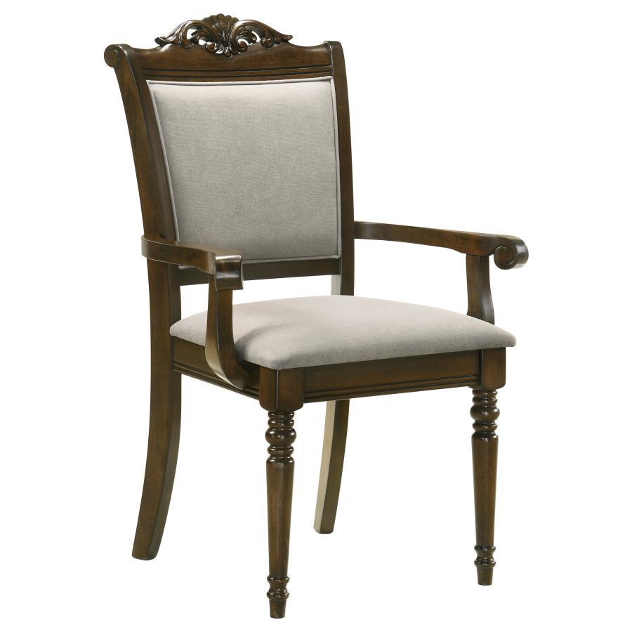 

    
108113-AC-2PCS Traditional Chestnut/Gray Wood Dining Arm Chair Set 2PCS Coaster Willowbrook 108113
