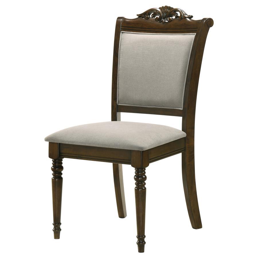 

    
 Shop  Traditional Chestnut/Gray Wood Dining Side Chair Set 2PCS Coaster Willowbrook 108112

