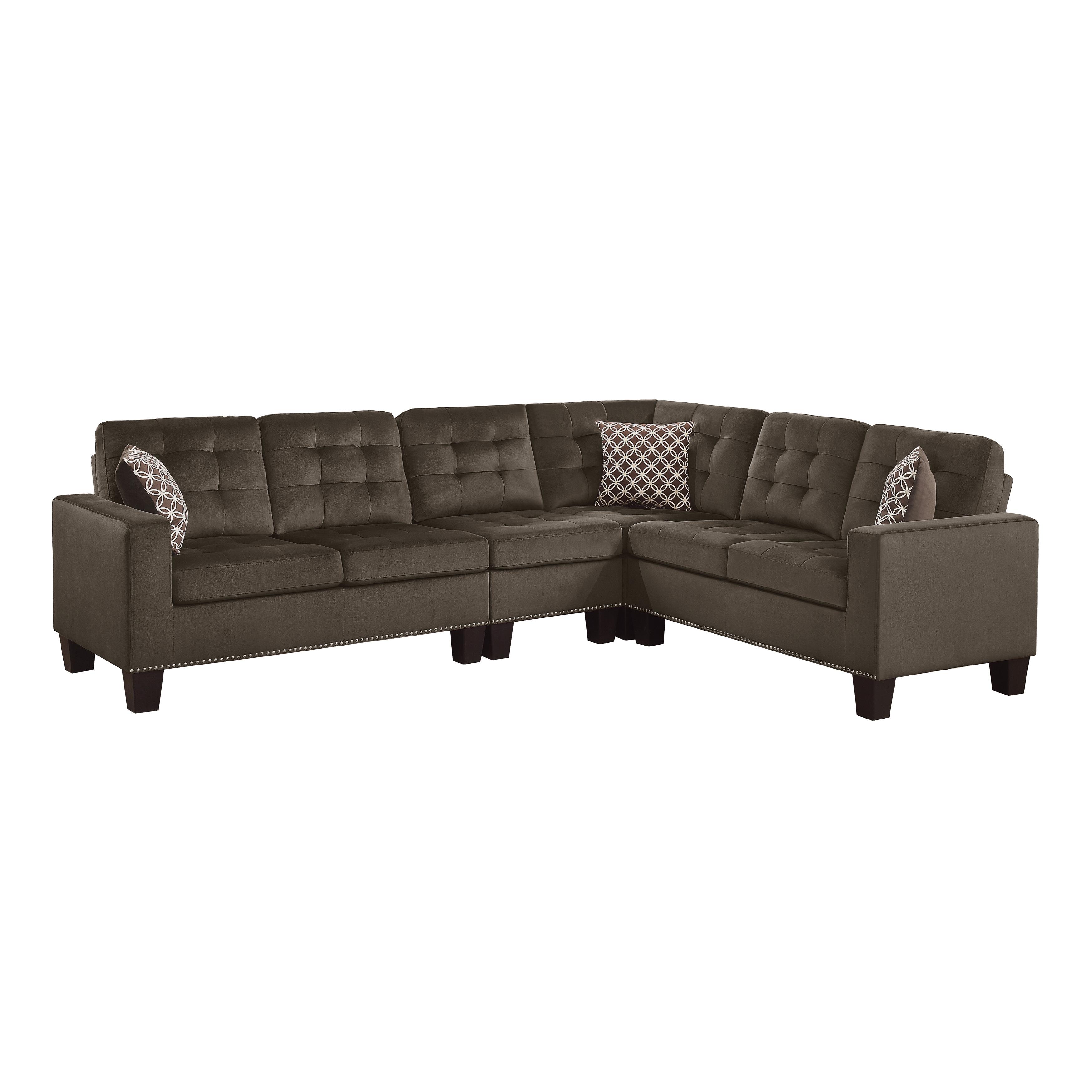Traditional Sectional 9957CH*SC Lantana 9957CH*SC in Chocolate Microfiber