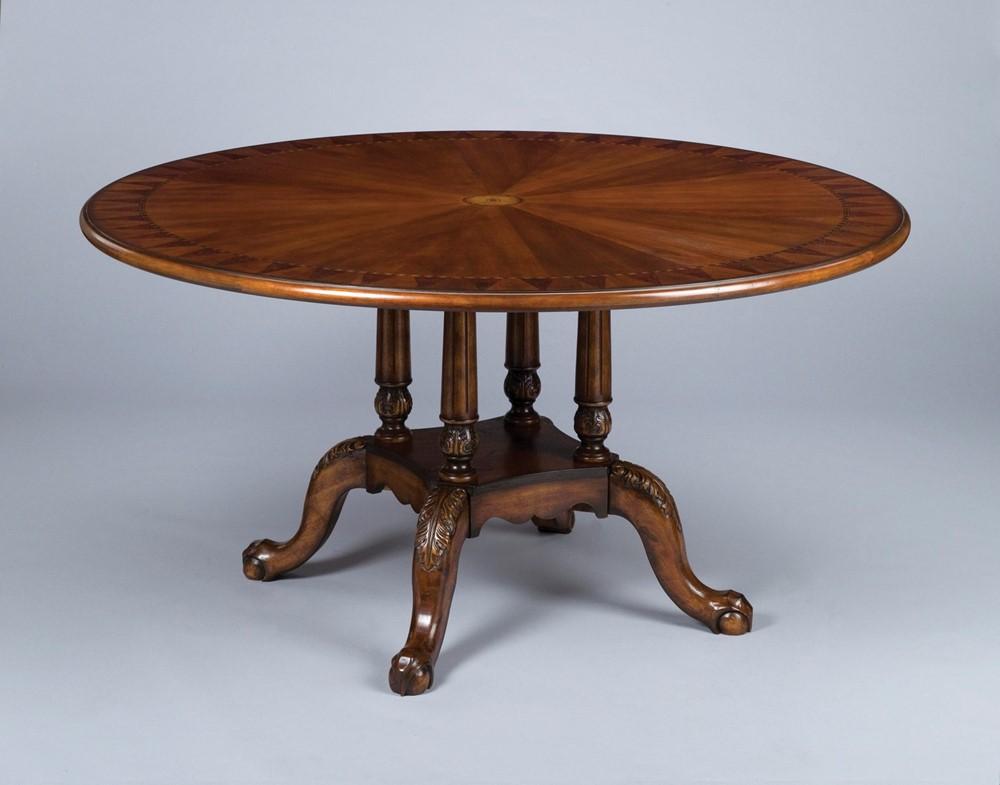 Classic, Traditional Dining Table 38637 AA-38637-DT in Brown, Dark Brown 