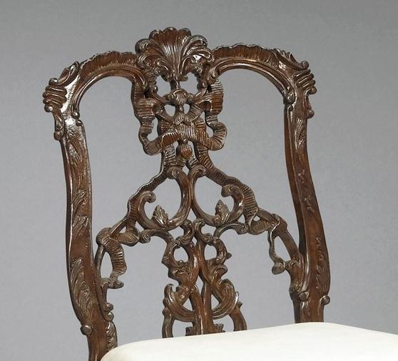 

    
Traditional Dark Brown Carved Wood White Fabric Dining Chair Set 2 Pcs by AA Importing
