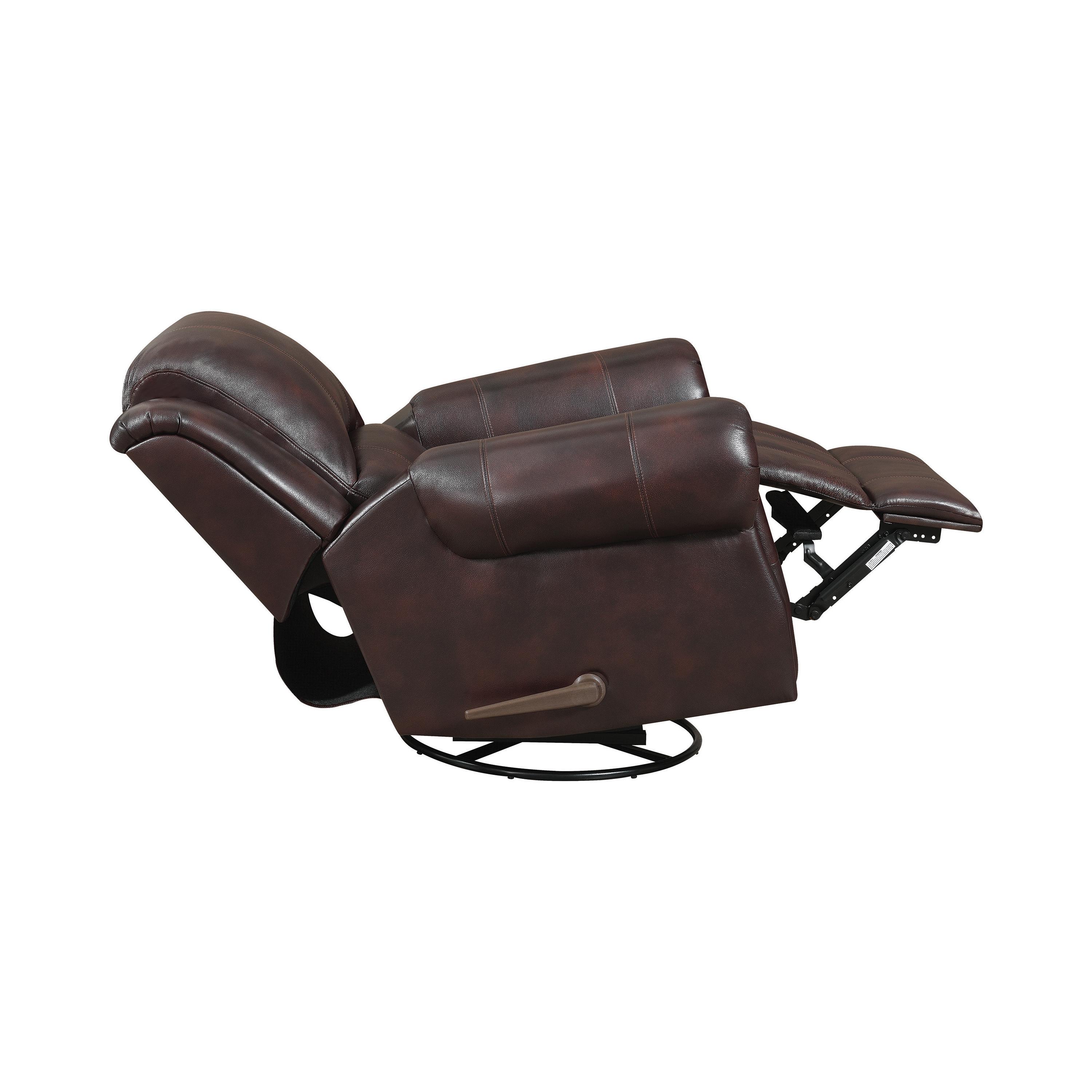 

                    
Coaster 650163 Sir Rawlinson Swivel Rocker Recliner Dark Brown Leather Purchase 
