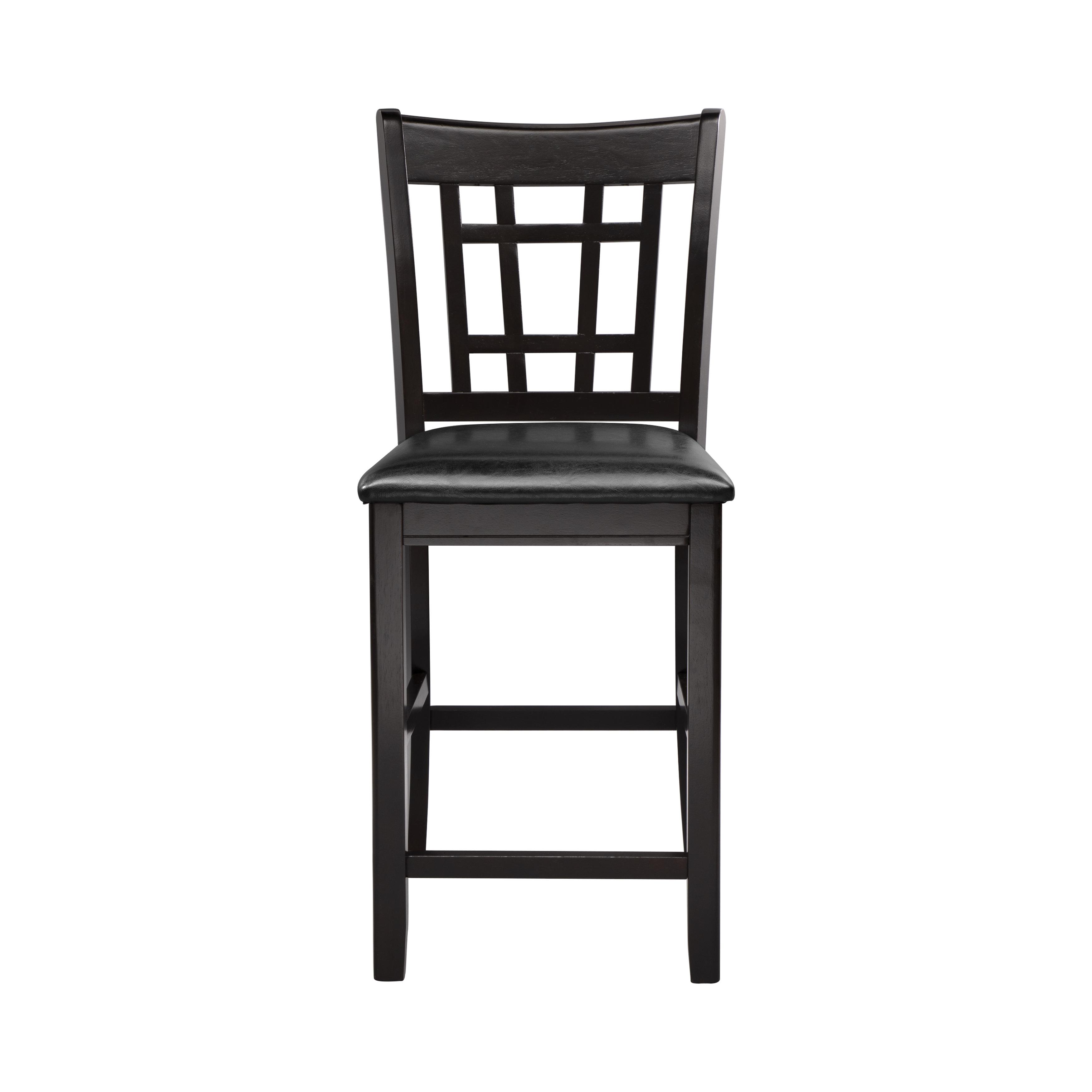 

    
Traditional Dark Cherry Wood Counter Height Chair Set 2pcs Homelegance 2423-24 Junipero
