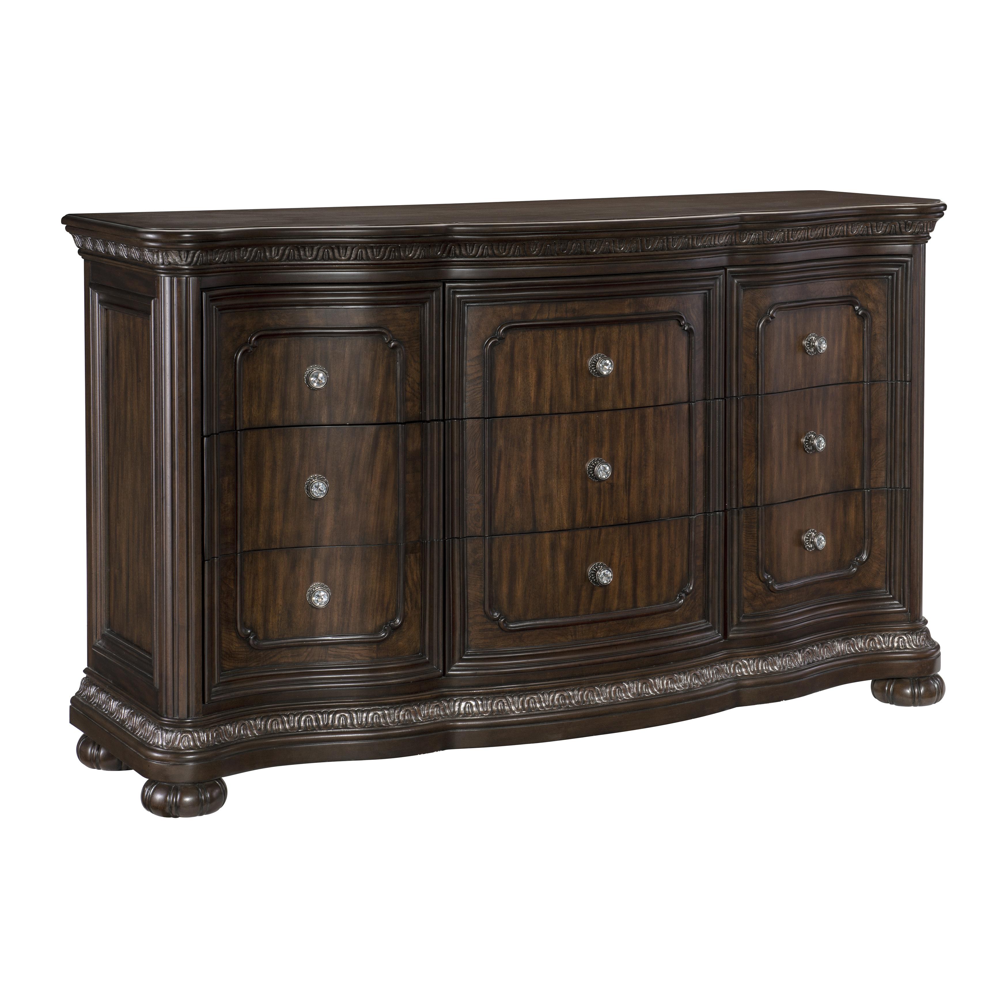 

    
Traditional Dark Cherry Wood Dresser Homelegance 1407-5 Beddington
