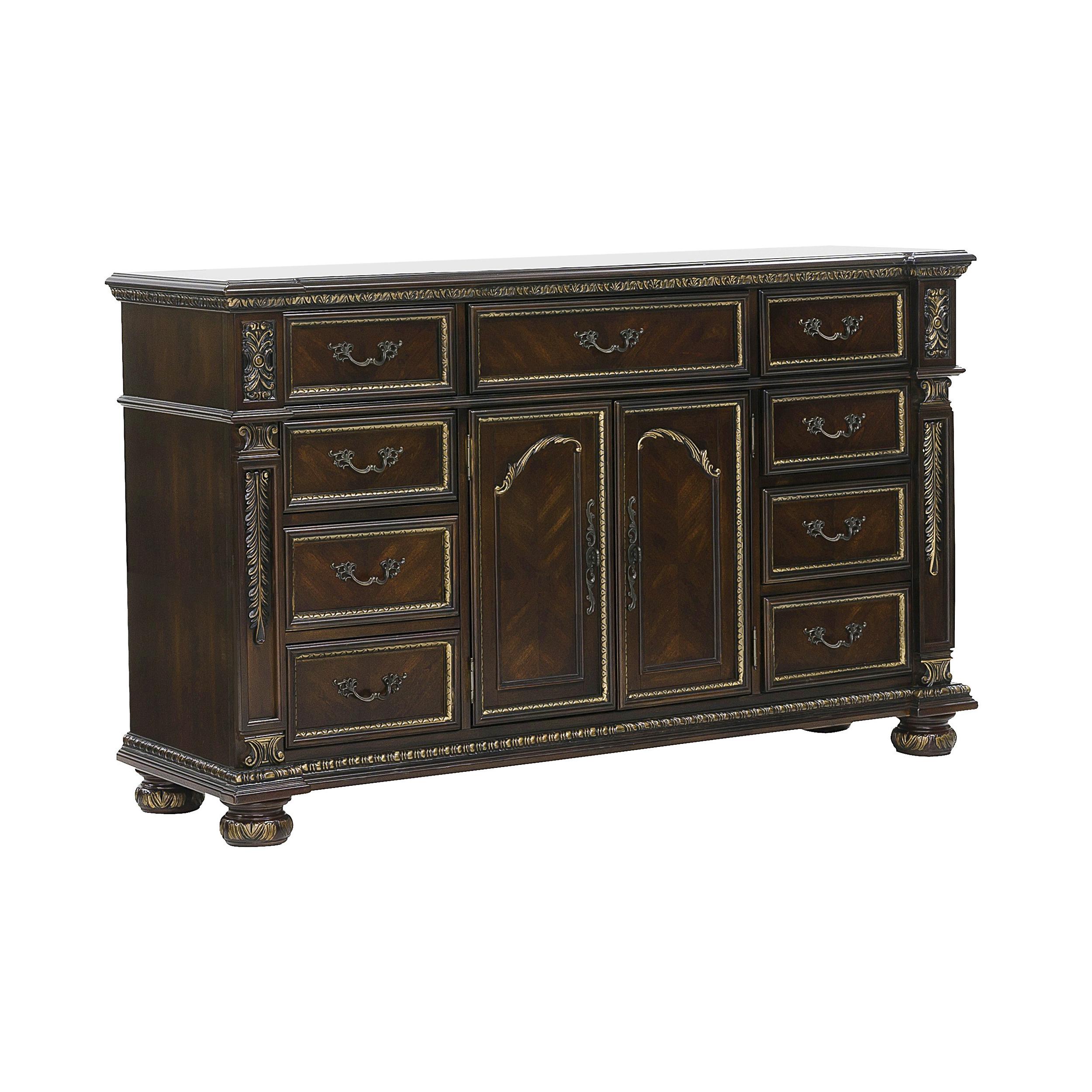 

    
Traditional Dark Cherry Wood Dresser w/Mirror Homelegance 1824-5*6 Catalonia
